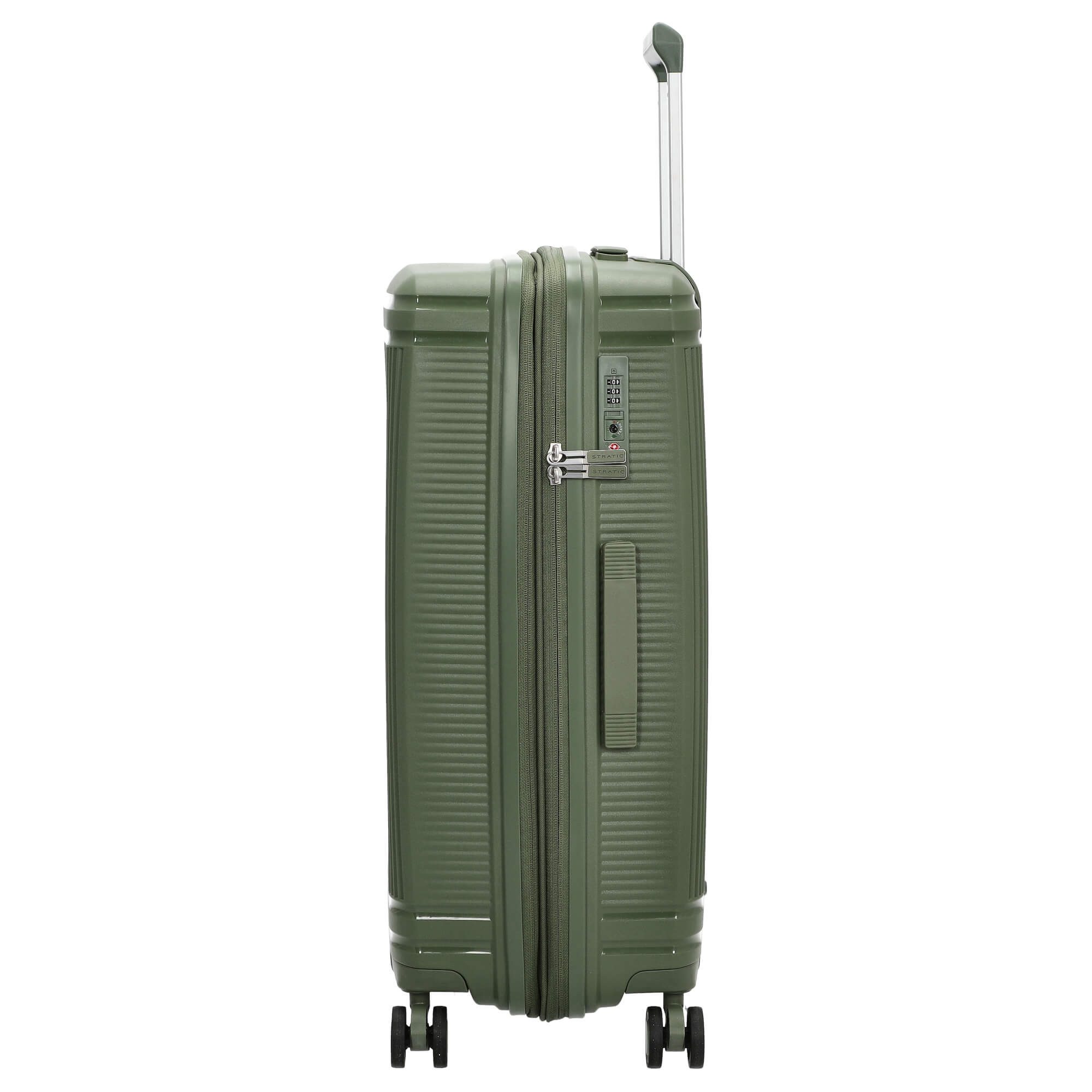 Stratic Koffer Straw T - 4-Rollen-Trolley 67 cm M erw. (olive), 4 Rollen Rollen