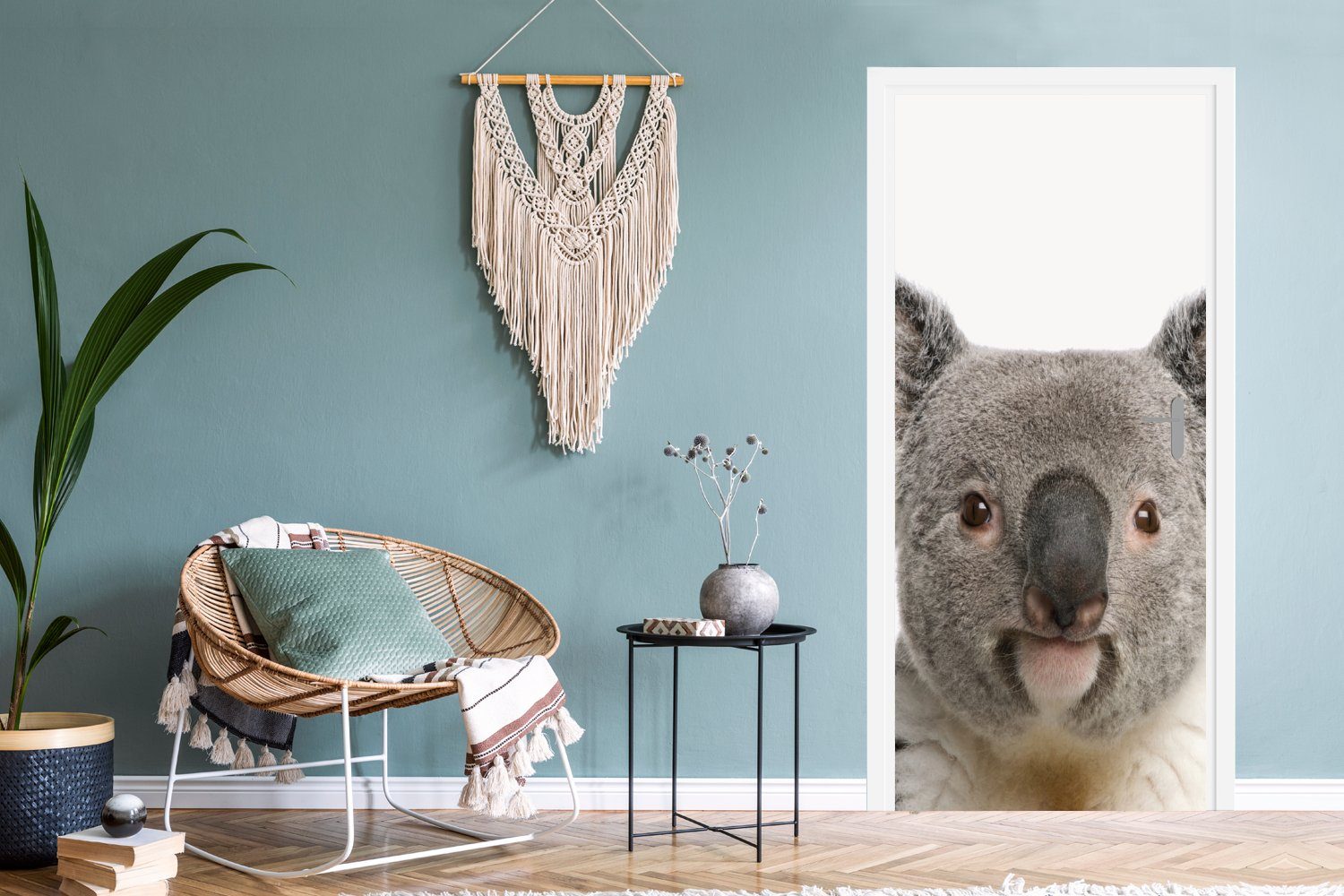 - Mädchen - für Koala (1 Türaufkleber, Jungen bedruckt, 75x205 St), MuchoWow cm - Fototapete Matt, Koala Tür, - Türtapete Bär Tiere,