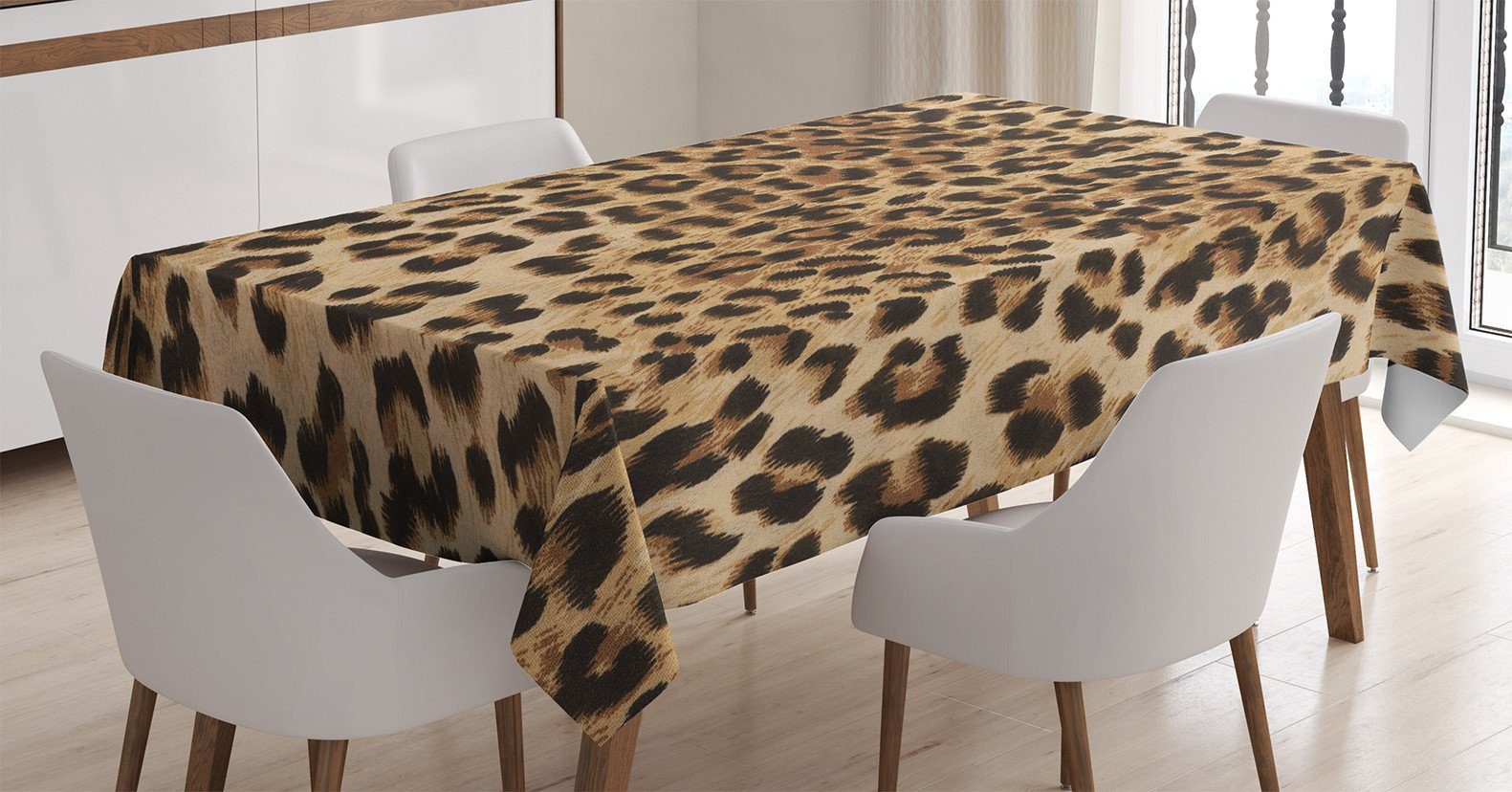 Abakuhaus Tischdecke Klare Bereich Für geeignet Farben, Außen Farbfest Leopard-Druck den Wildtierhaut Waschbar