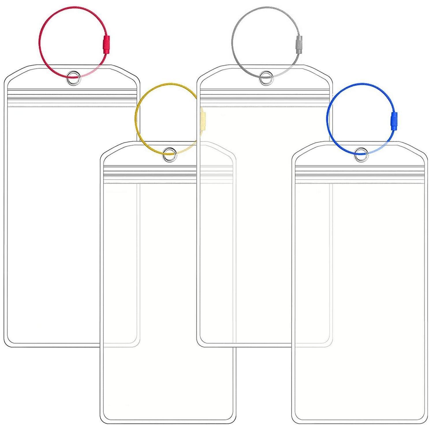 LuxusKollektion Gepäckanhänger Kofferanhänger 4er Set Kreuzfahrt transparent Edelstahlring