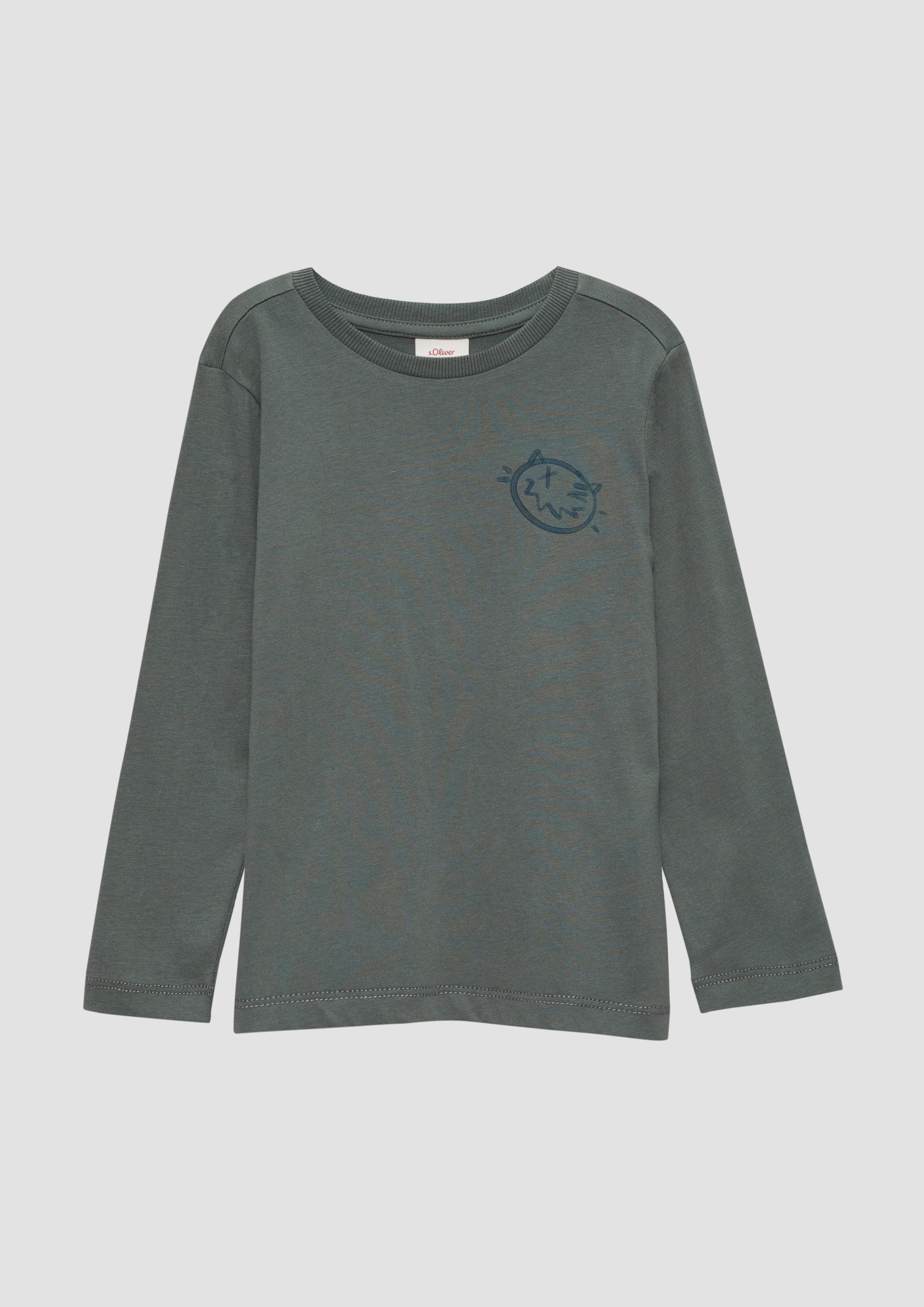 Langarmshirt Langarmshirt mit großem Rückenprint