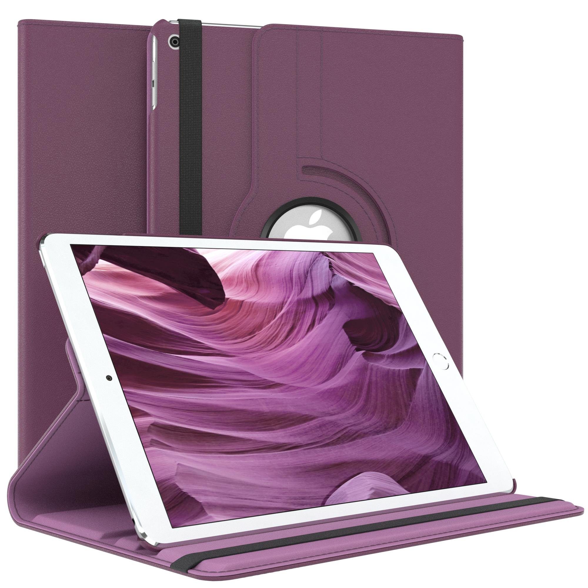 EAZY CASE Tablet-Hülle Rotation Case für Apple iPad Air 2 9,7 Zoll, Tablet-Hülle Bookstyle Case Fullcover Schutz Tasche Stehfunktion Lila