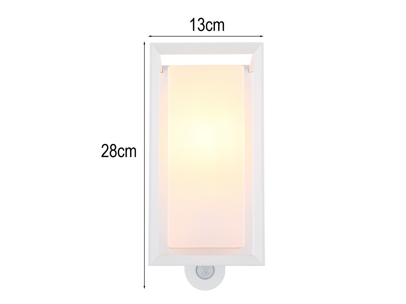 GLOBO LIGHTING LED Außen-Wandleuchte aus Aluminium in Weiß, Höhe 28cm, Bewegungsmelder, LED wechselbar, warmweiß, Außenleuchte-n mit Bewegungssensor Außen-beleu – Bild 4 von 5