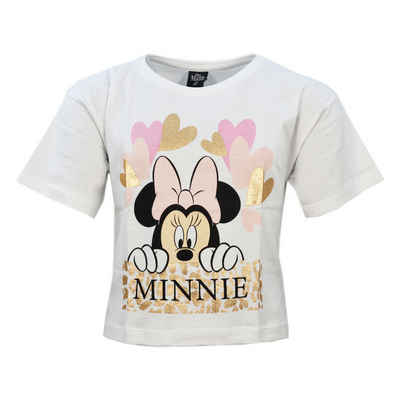 Disney Print-Shirt Disney Minnie Maus Mädchen Kinder T-Shirt Top Gr. 104 bis 134, Baumwolle