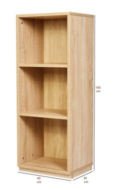 kundler home Bücherregal Regal oder Wohnzimmerregal individuell kombinierbar B 40, T32, H100 cm