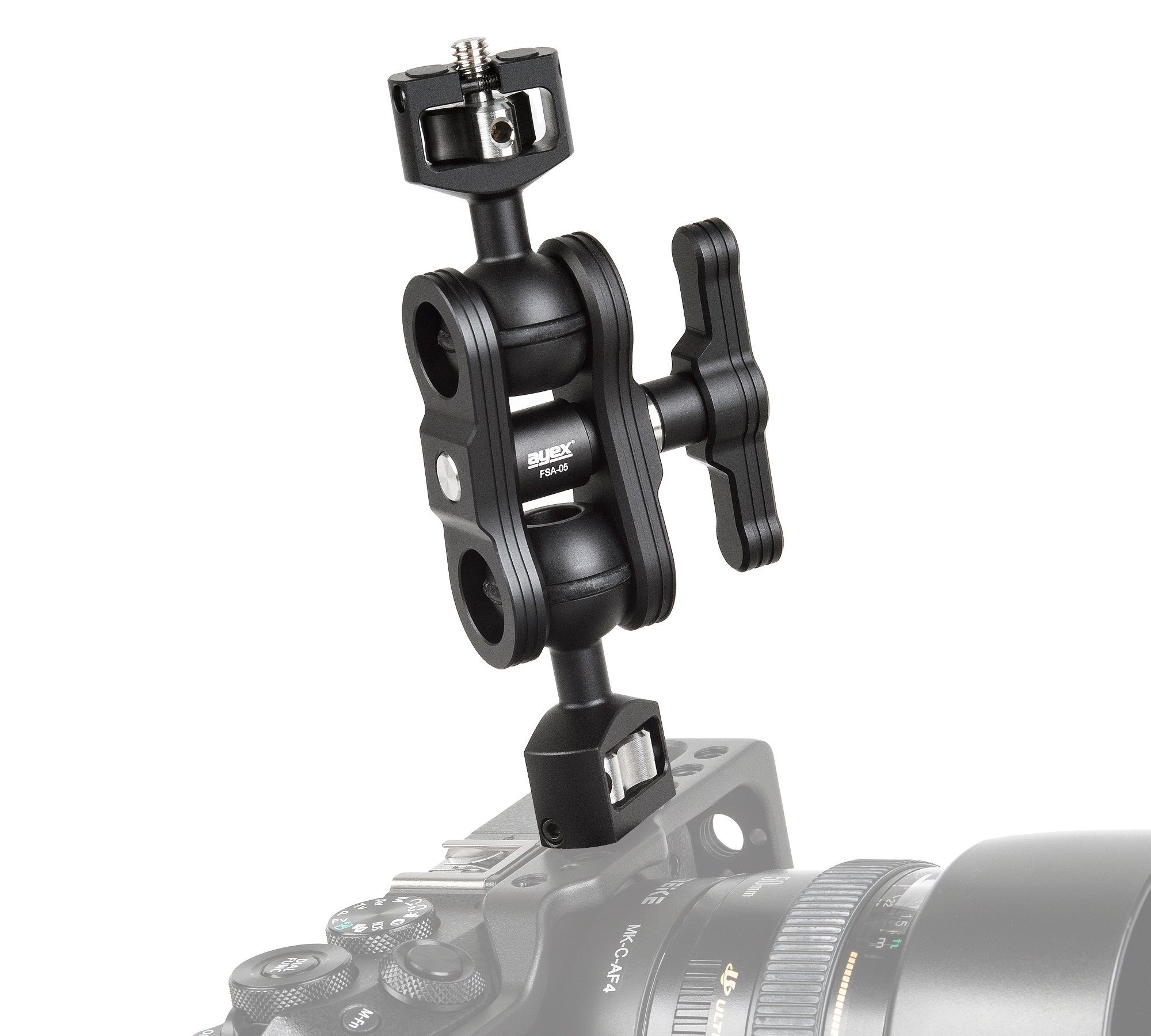 ayex Doppel-Kugelköpfe Gelenkarm Arm Zoll Videokamera Magic 1/4 Aluminium eloxiertes