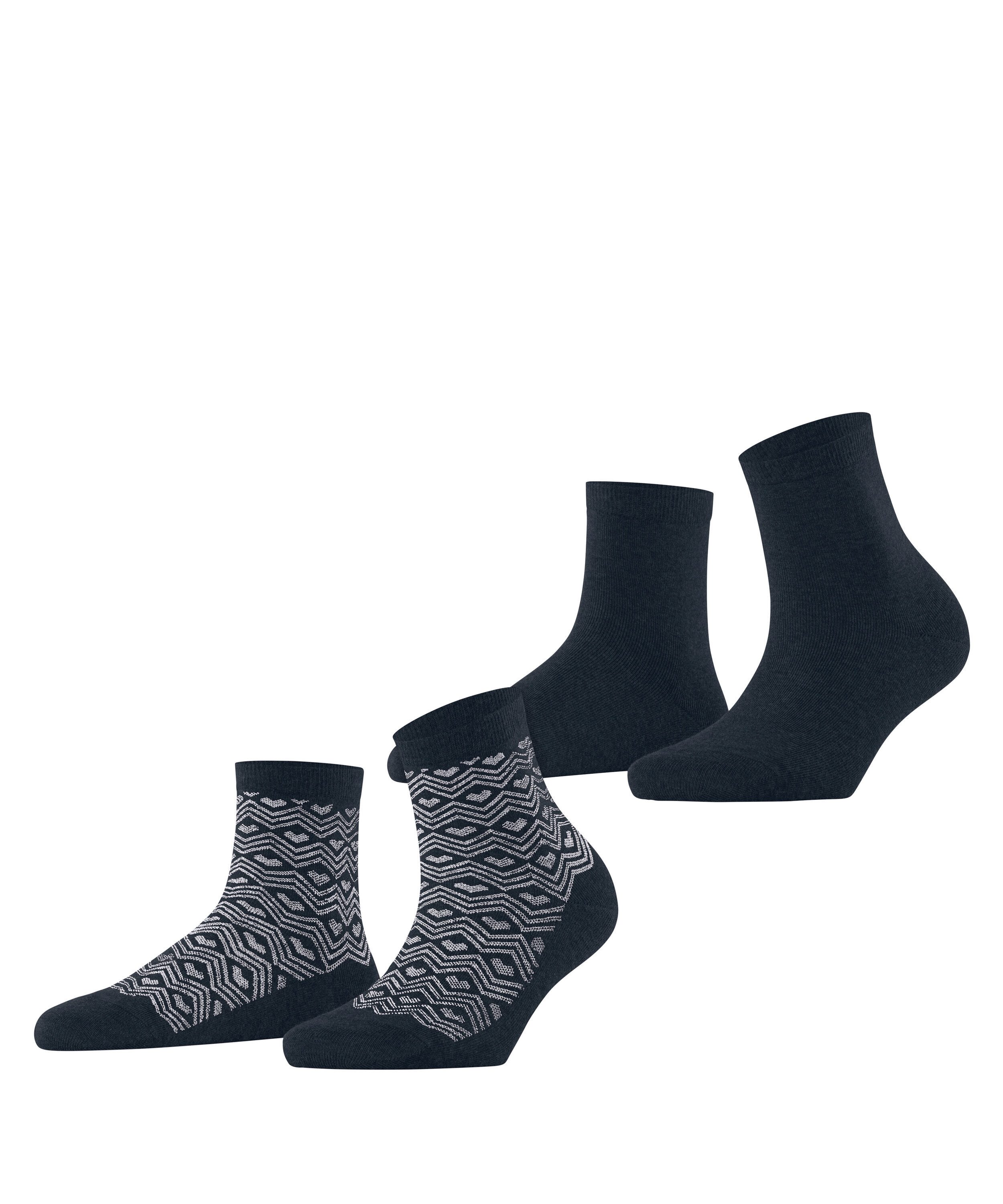 Kurzsocken Heart Pattern 2-Pack Kurzsocken