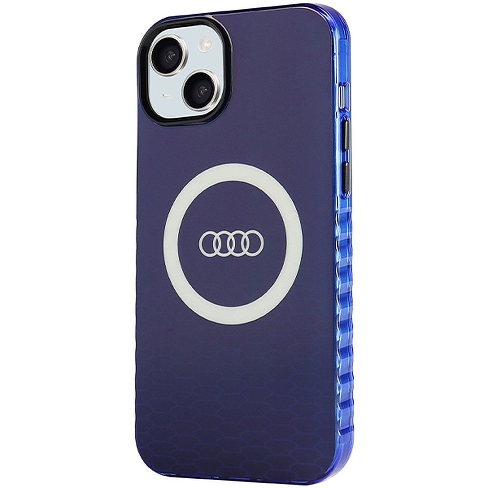 Audi Handyhülle MagSafe Schutzhülle iPhone 15 Plus 14 Plus, MagSafe, Kamera-/Displayschutz, Audi Lizenzdesign