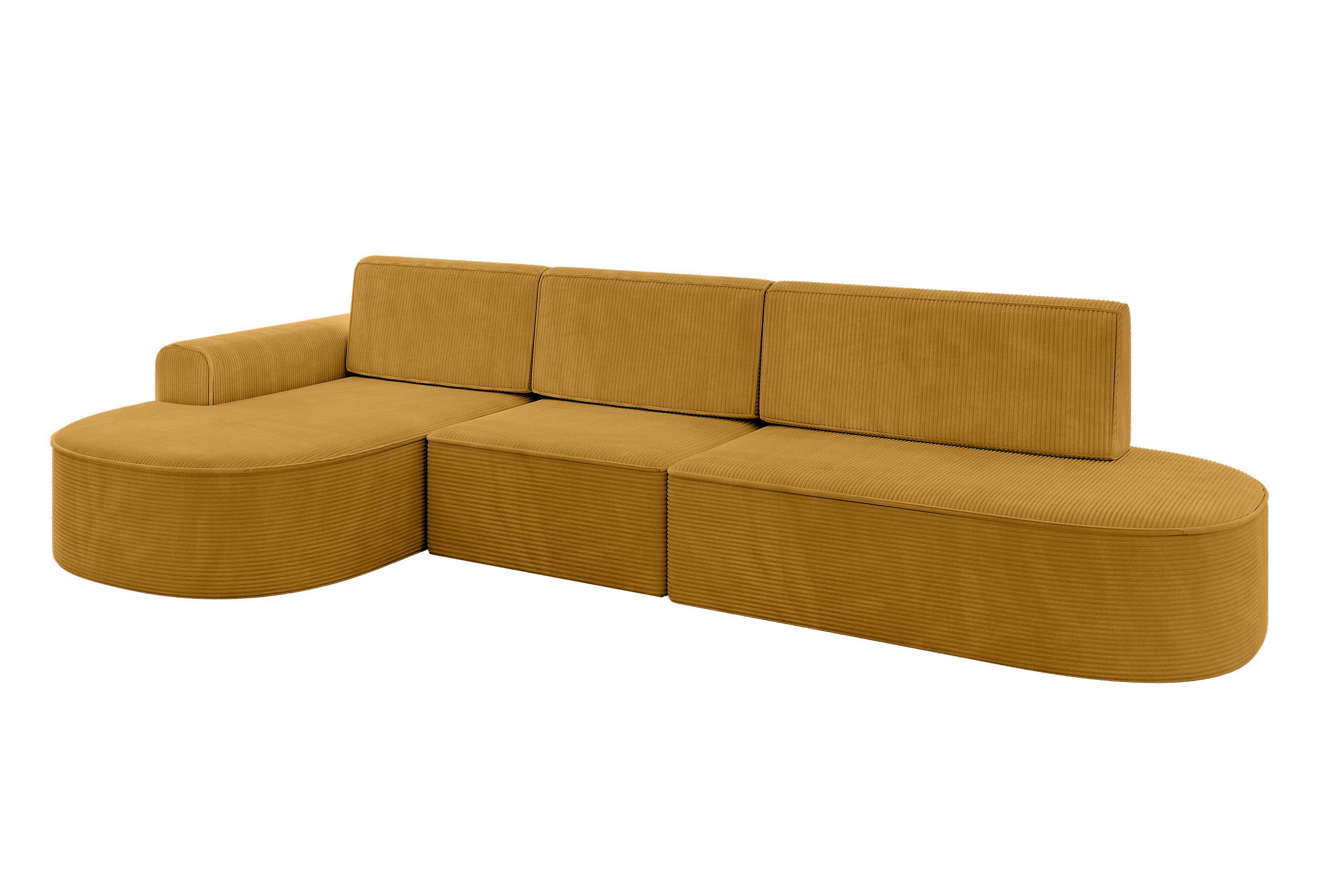 ALTDECOR Ecksofa MARI L2-S, Couch mit Schlaffunktion, Wohnzimmer - Ecksofa, Corner Sofa Bett Eckcouch Couch L-Form Schlafcouch Ausziehbar