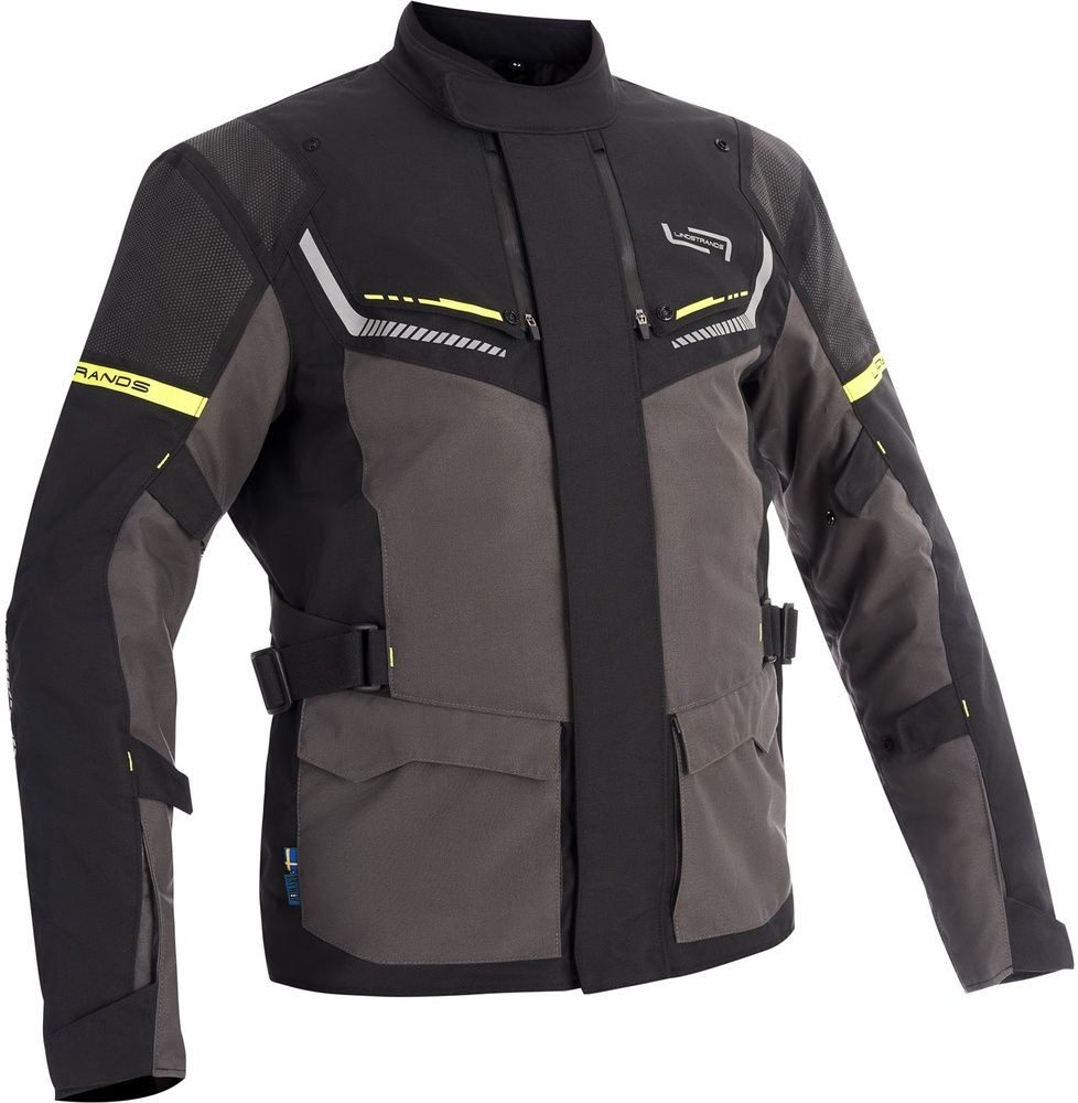 Lindstrands Motorradjacke Textile Jacket Sylarna Dark Grey/Black