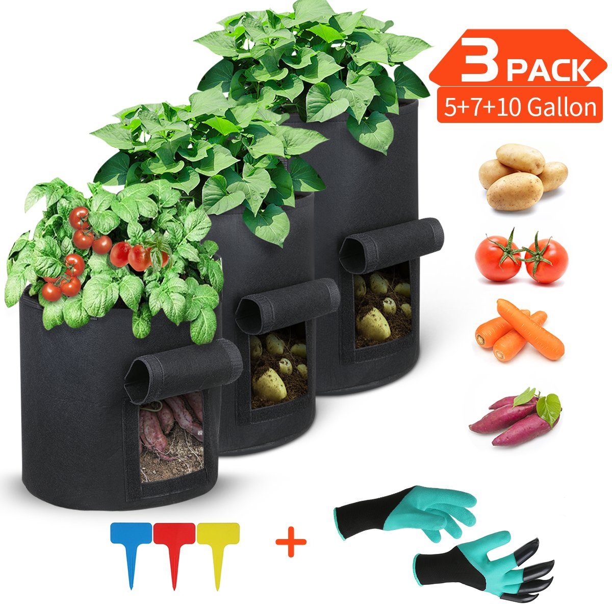 NASUM Anzuchttopf Planting Bag Set: Hochwertige Gartenpflege!, hochwertiges  Material für nachhaltiges Pflanzenwachstum