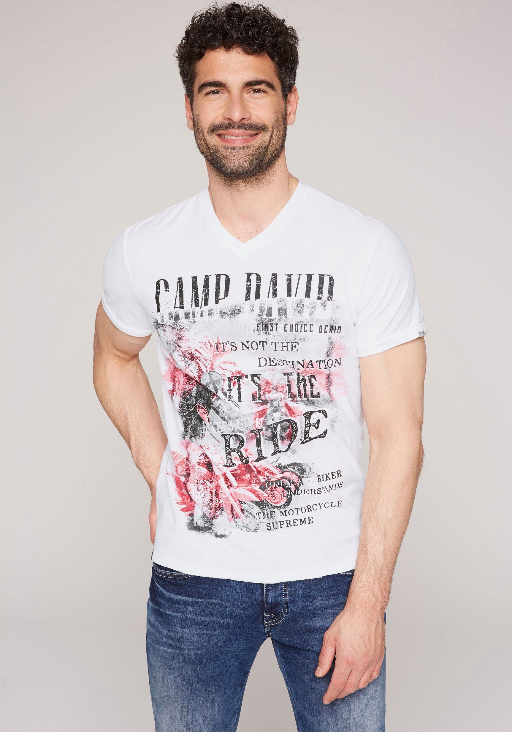 CAMP DAVID T-Shirt opticwhite