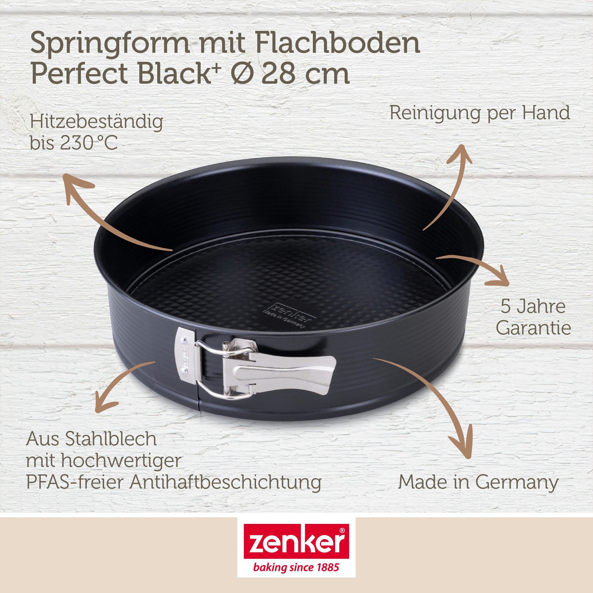 Zenker Springform Backform, Kuchenform, Rundform Ø 28 cm