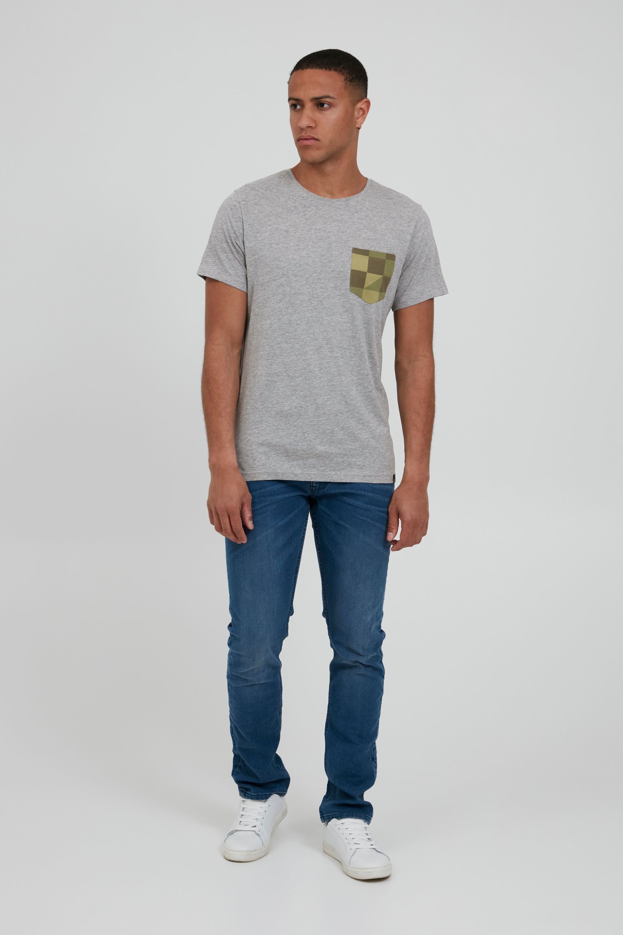 Blend T-Shirt BHAmilo (1-tlg) T-Shirt mit bunter Brusttasche
