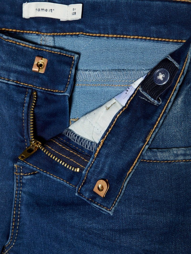 Name It Skinny-fit-Jeans Name It Mädchen Super-Stretch-Jeans im Used-Look