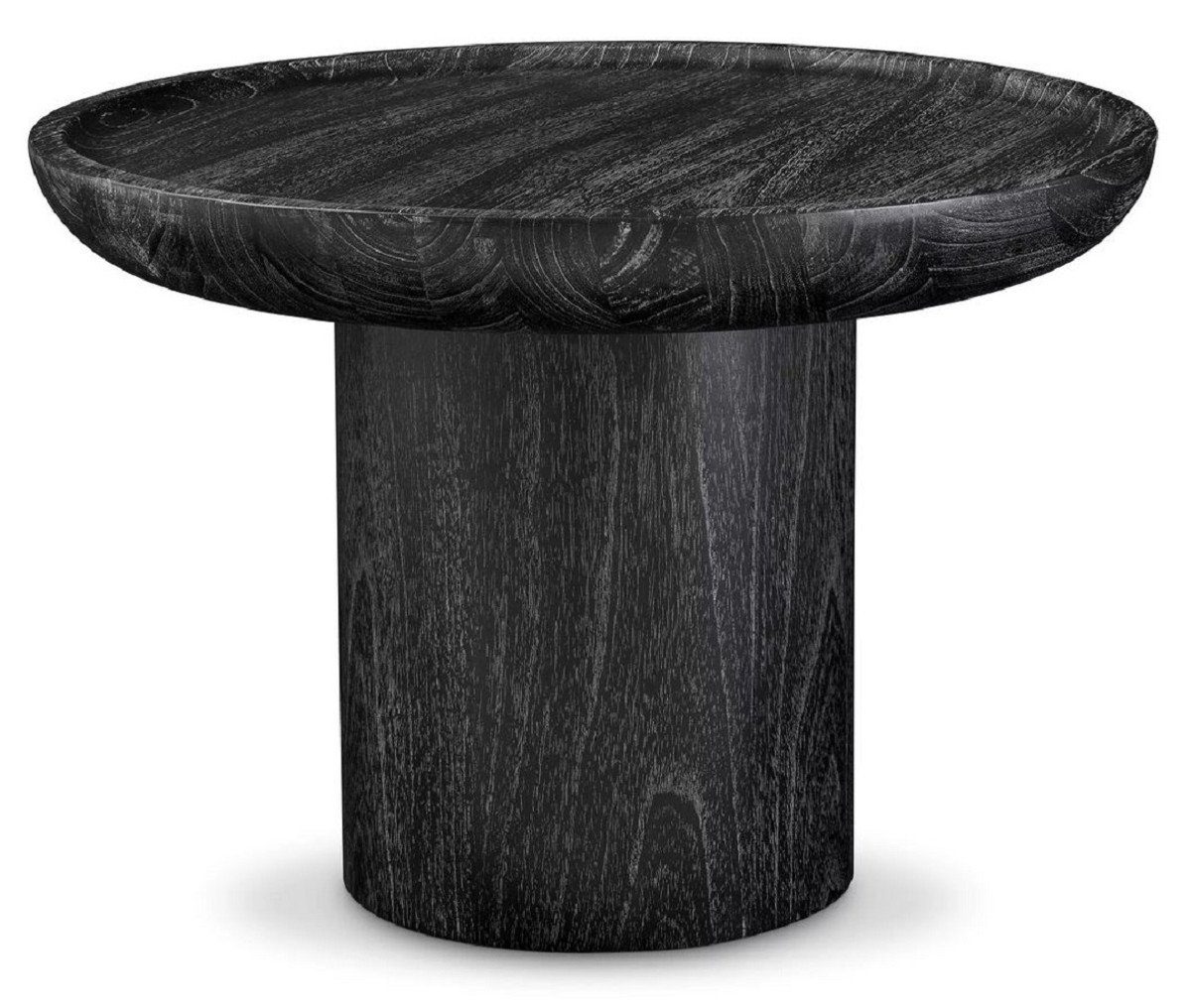 Massivholz Beistelltisch Möbel cm Casa - Runder Padrino Beistelltisch Luxus Ø H. Tisch Luxus 46 Massivholz 64,5 - x Qualität Schwarzgrau -