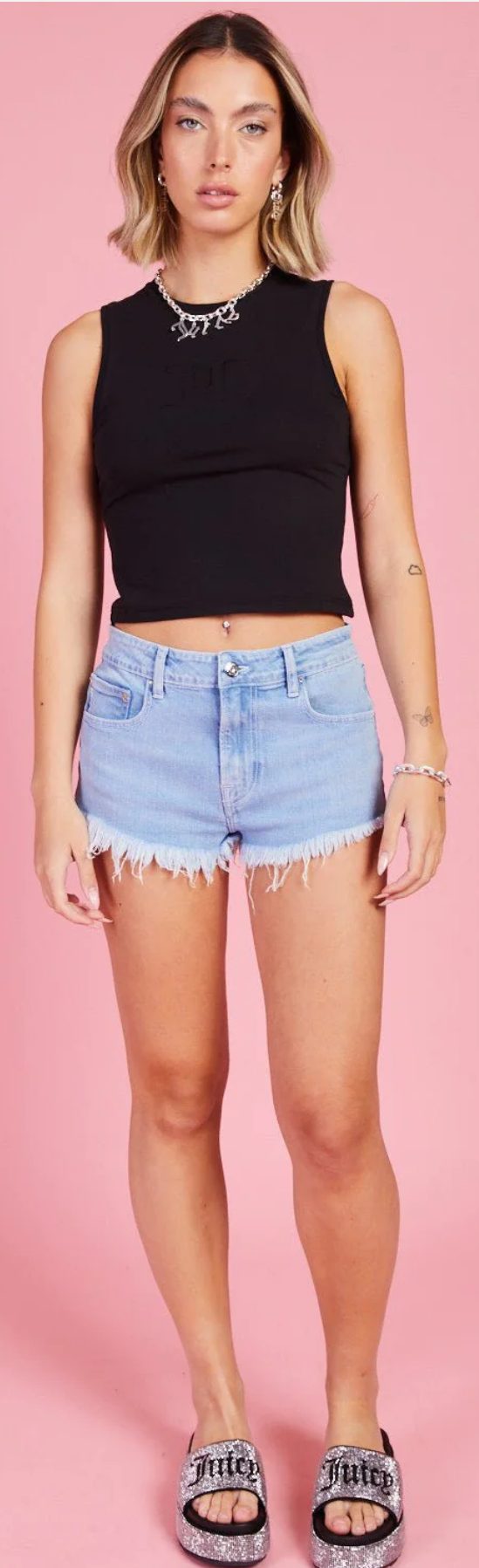 Juicy Couture Crop-Top CARA EMB TANK