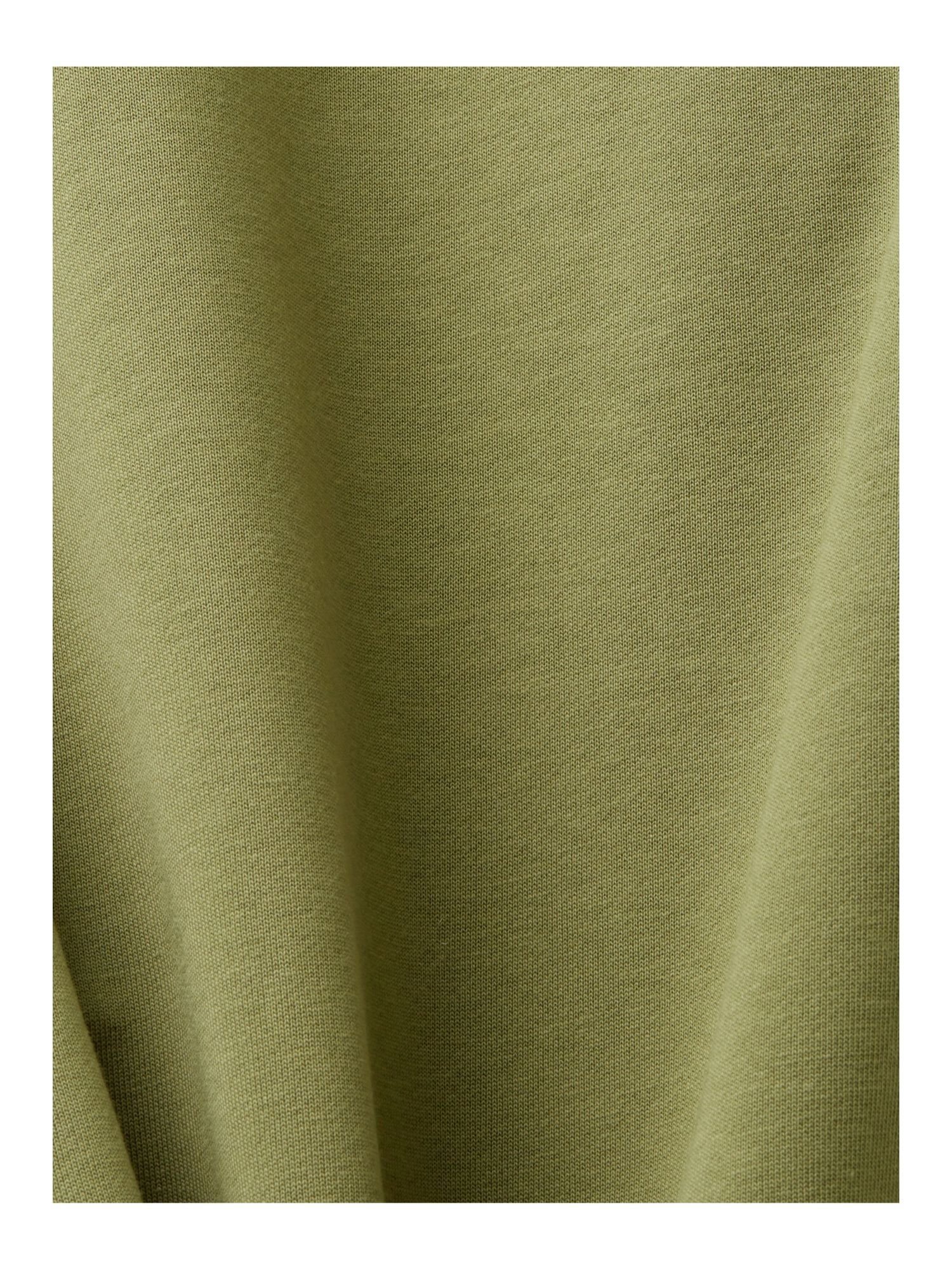 Esprit Sweatshirt Baumwoll-Kapuzensweatshirt OLIVE mit (1-tlg) Logo