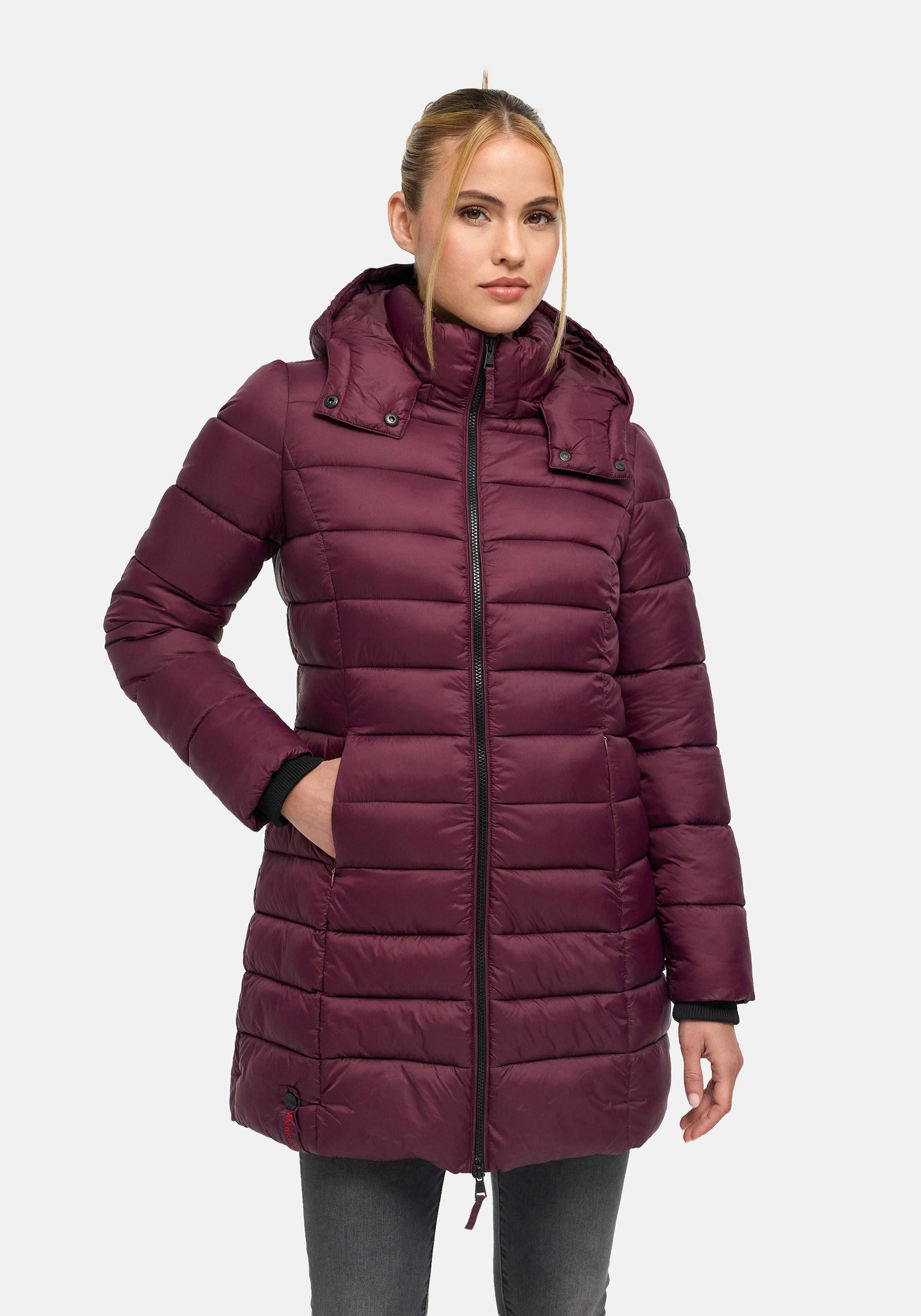 Marikoo Steppmantel Abendsternchen zeitloser Wintermantel mit schmaler Steppung