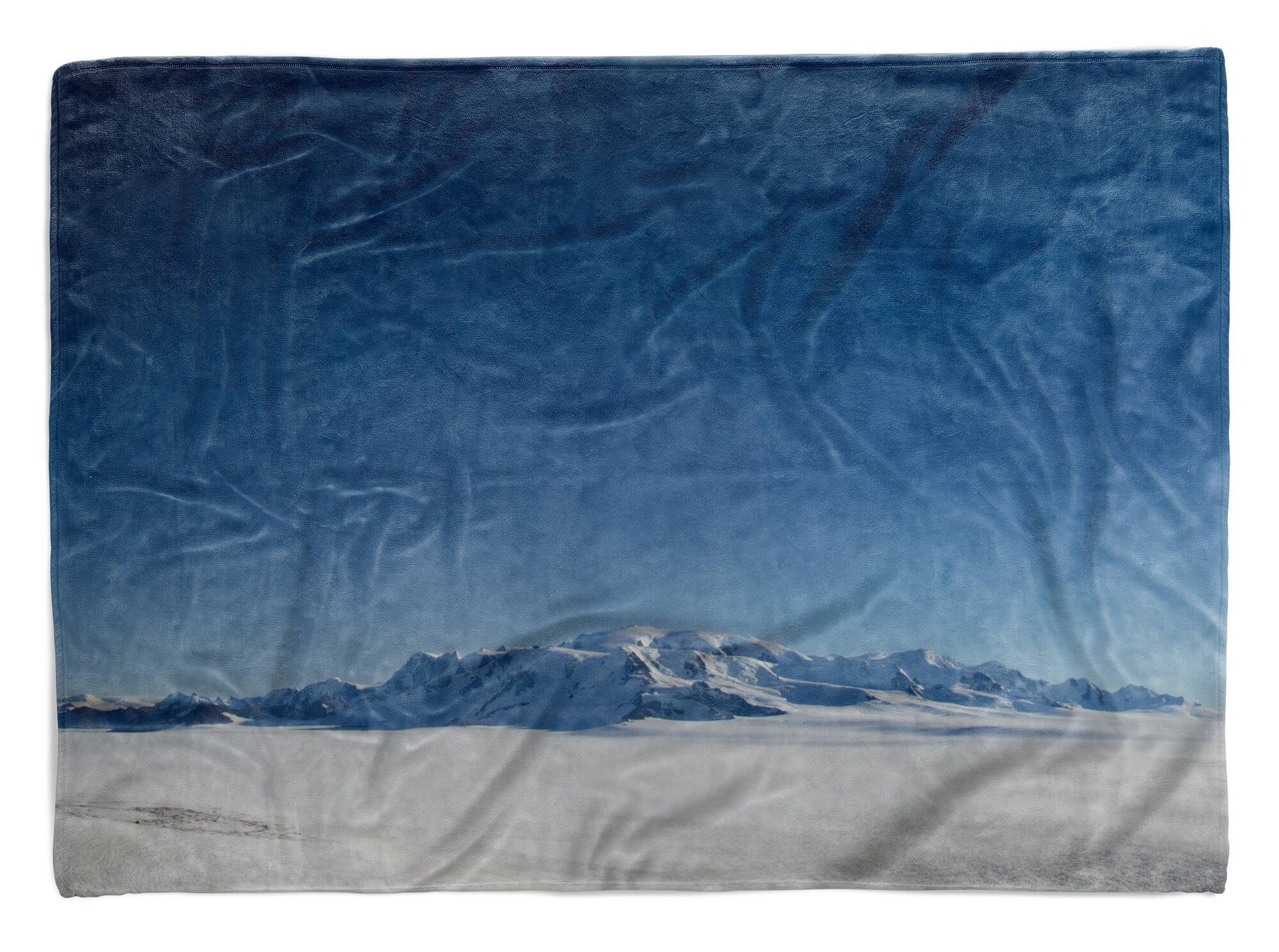 Sinus Art Handtücher Handtuch Strandhandtuch Saunatuch Kuscheldecke mit Fotomotiv Schnee Berge Nordpol, Baumwolle-Polyester-Mix (1-St), Handtuch | Saunahandtücher