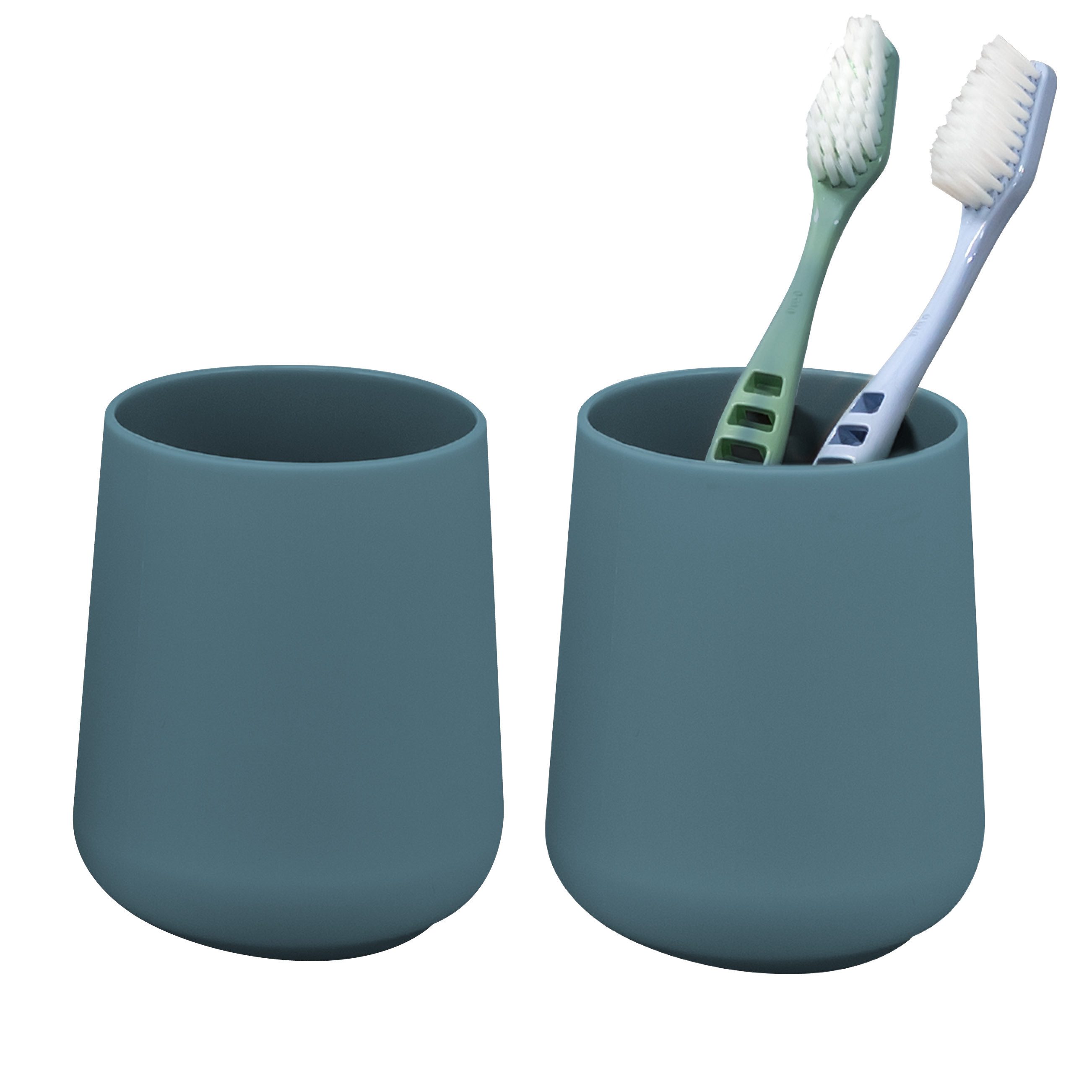 eluno Zahnputzbecher TESERO 2tlg. Soft-Touch, (2-St)