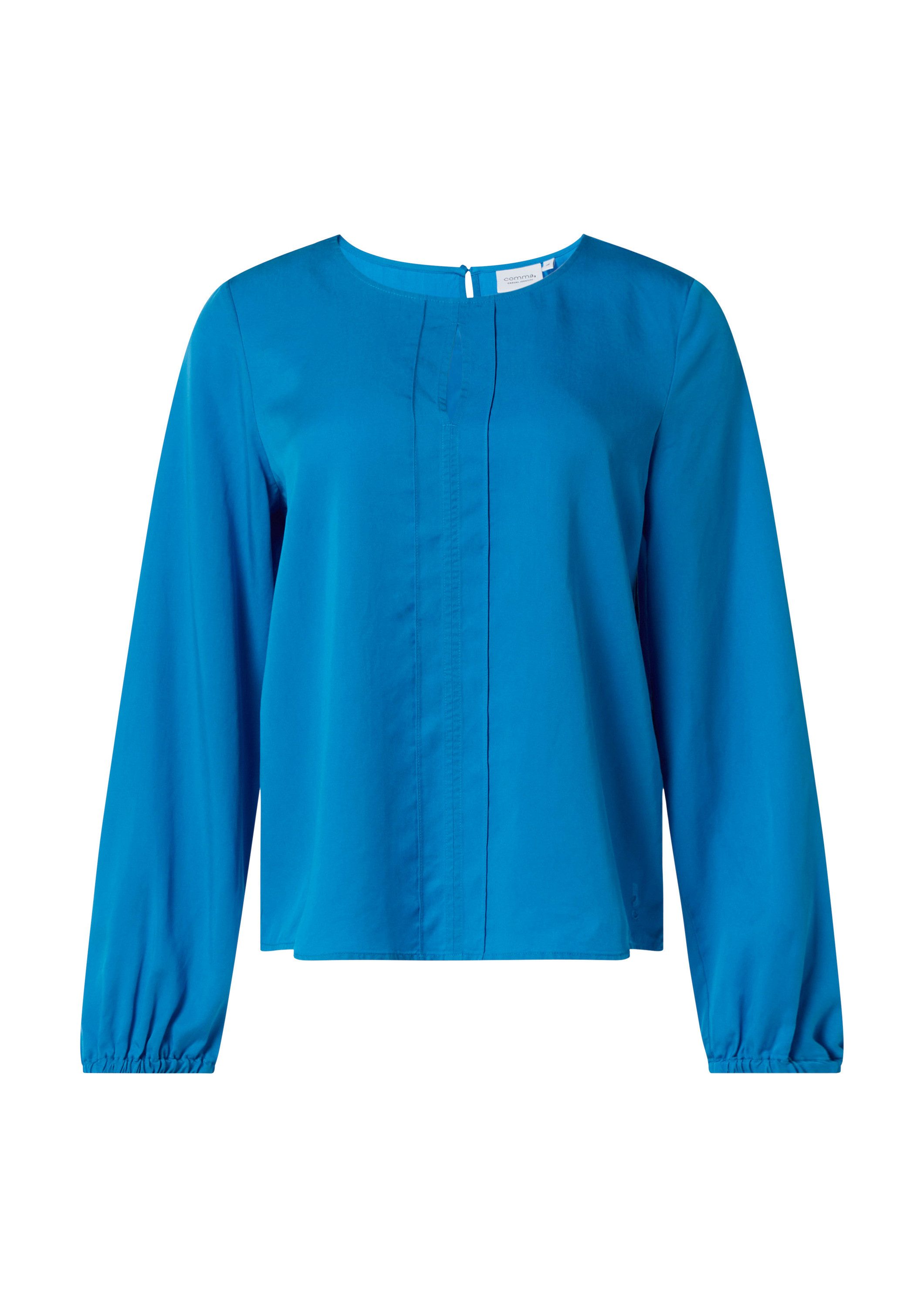 comma Langarmbluse Bluse Lyocell-Bluse mit Cut-Out günstig online kaufen