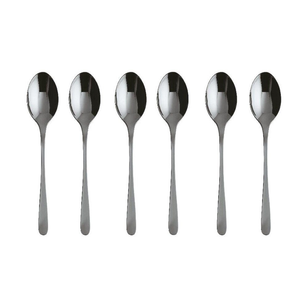 sambonet Espressolöffel Espressolöffel 6 Stück Taste Edelstahl/PVD schwarz (1 Stück), Espressolöffel, 6erSet, 12,00cm, Edelstahl rostfrei