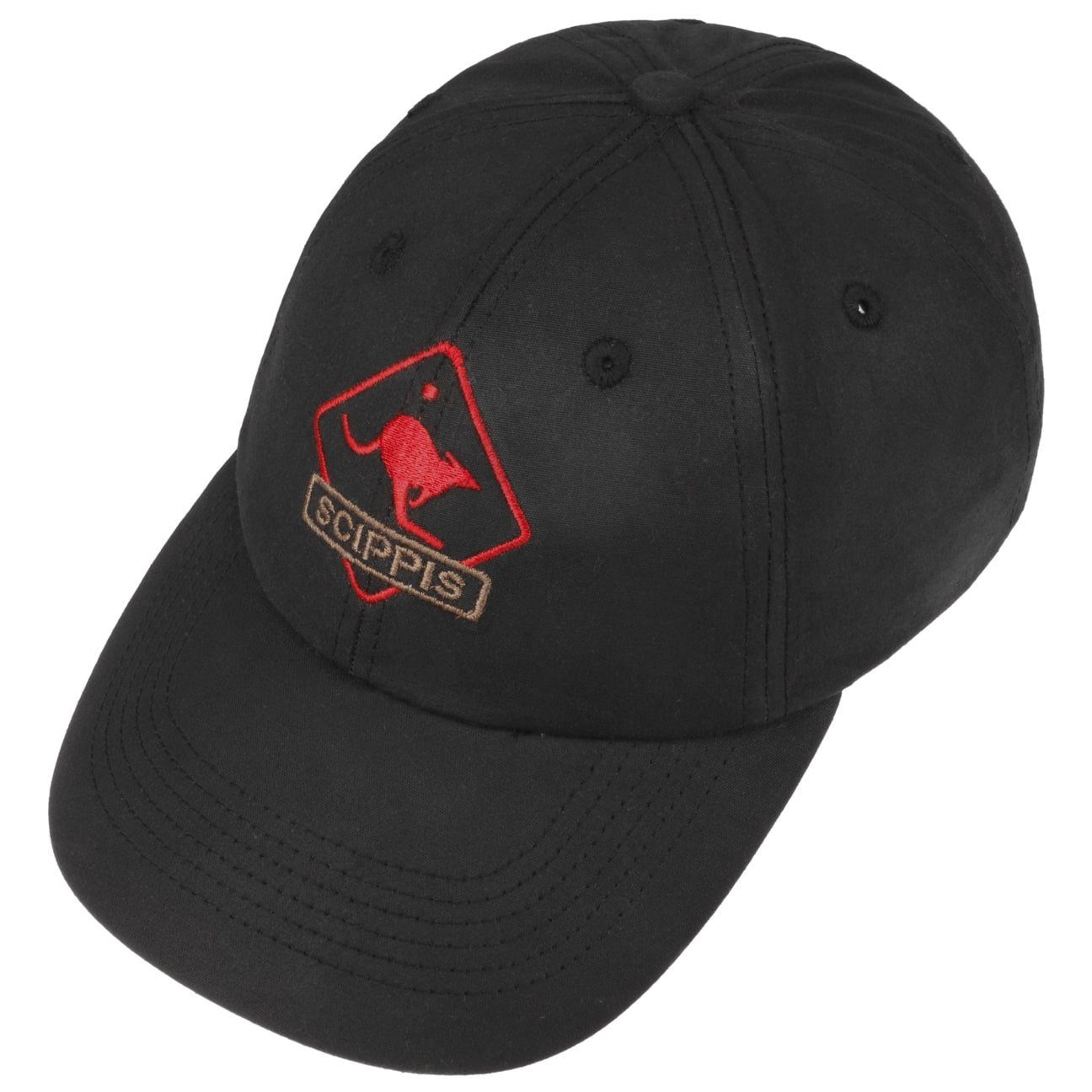 Basecap Cap schwarz Scippis mit (1-St) Schirm Baseball