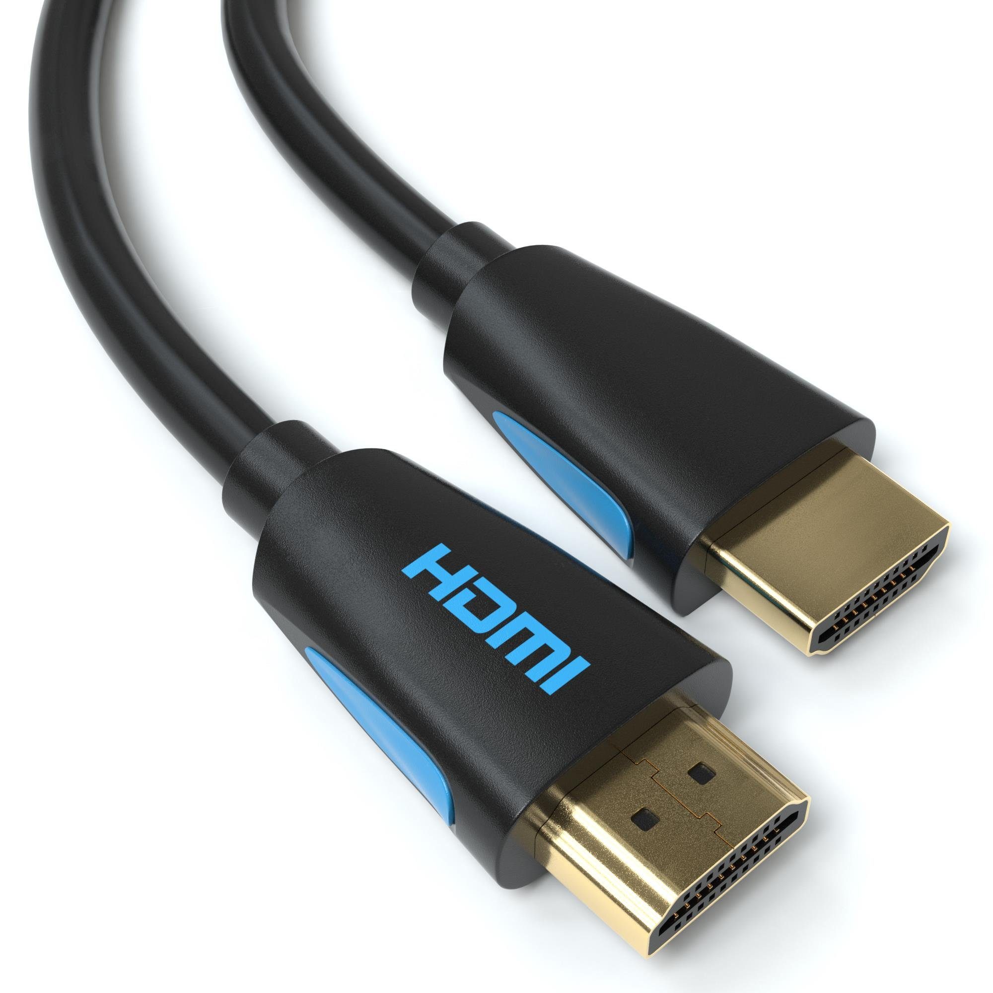 CSL Computer  HDMI 2.0 Kabel, 7,5 m, weiß/blau