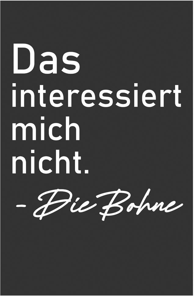 queence Metallbild Die Bohne, Sprüche (1 St)