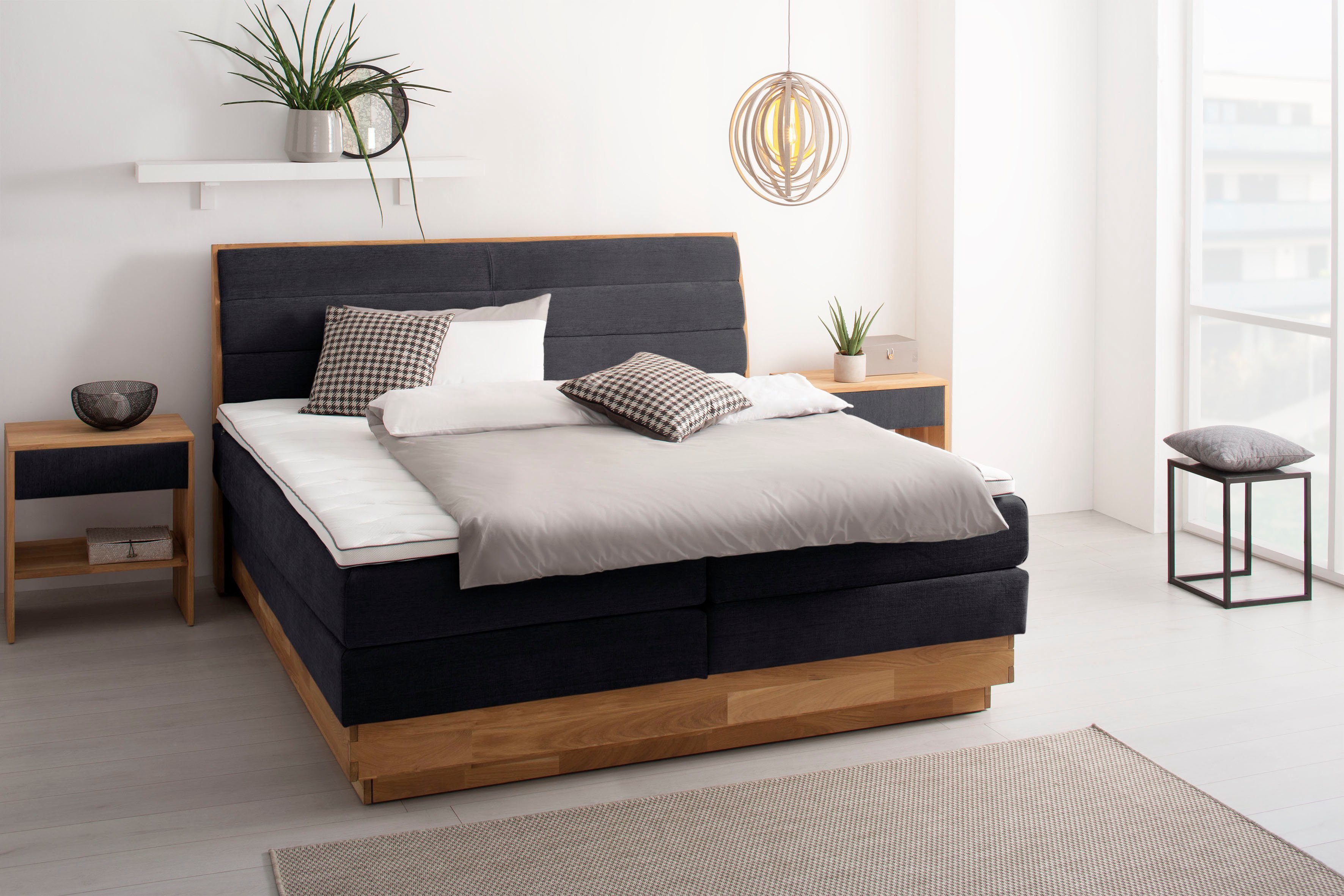 OTTO products Boxspringbett, LED-Beleuchtung, mit zertifizierten, günstig online kaufen
