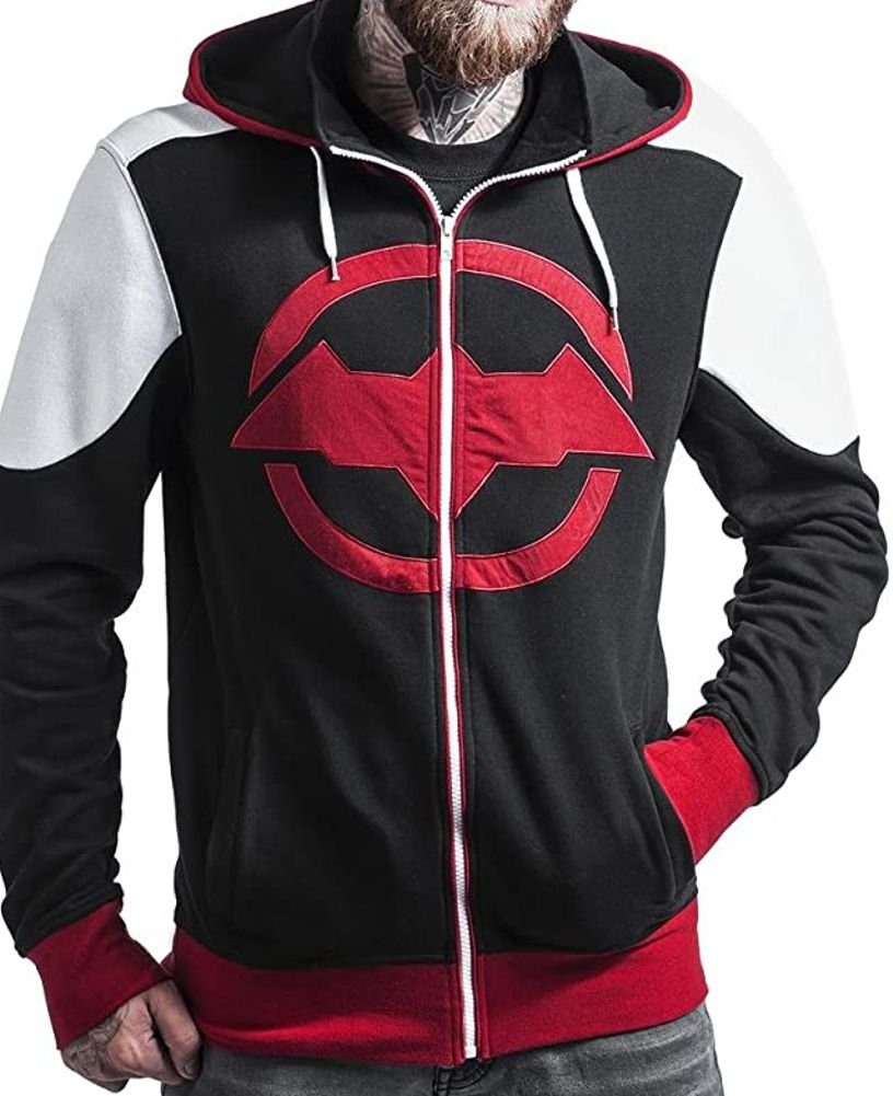 Batman Kapuzensweatjacke Batman Herren Kapuzenpullover DC Comics Batman Arkham