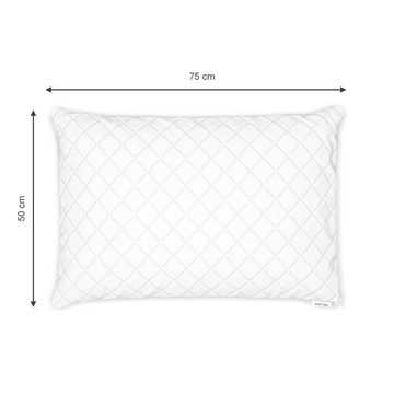 Kopfkissen Bettkissen Microfaser 50x75 cm Allergiker geeignet 2-er Set, VitaliSpa®, Füllung: 100 % Polyesterhohlfasern, Bezug: Mikrofaser, Rücken, Seite, Bauch