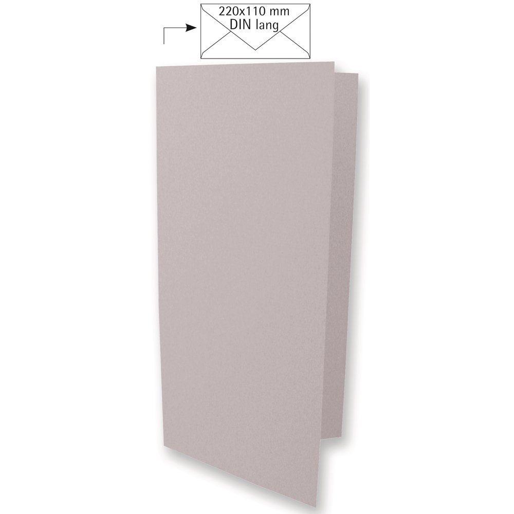 Bastelkartonpapier Rayher 5x Karte taupe DIN Lang uni 220g/qm