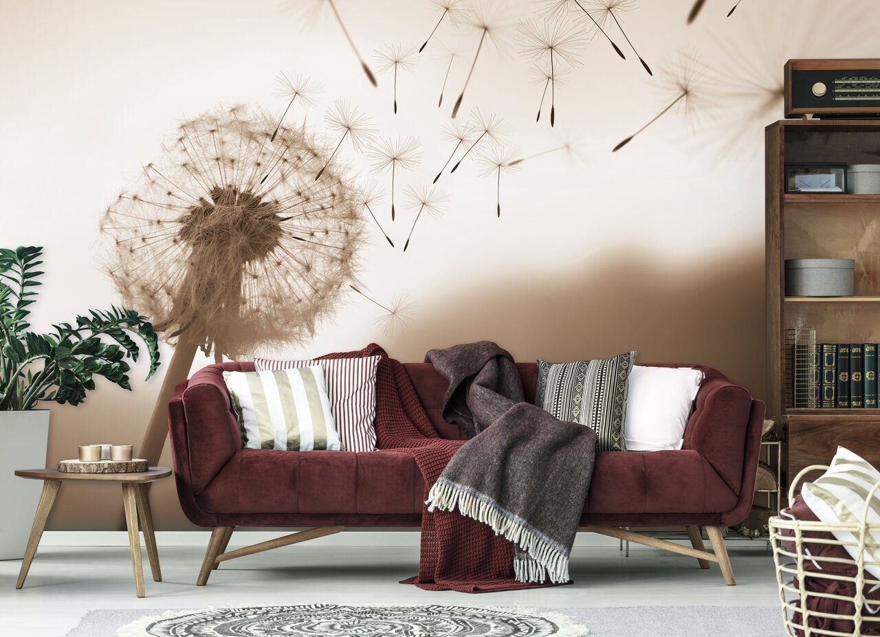 Wallarena Fototapete Pusteblumen Sepia Vlies Tapete günstig online kaufen