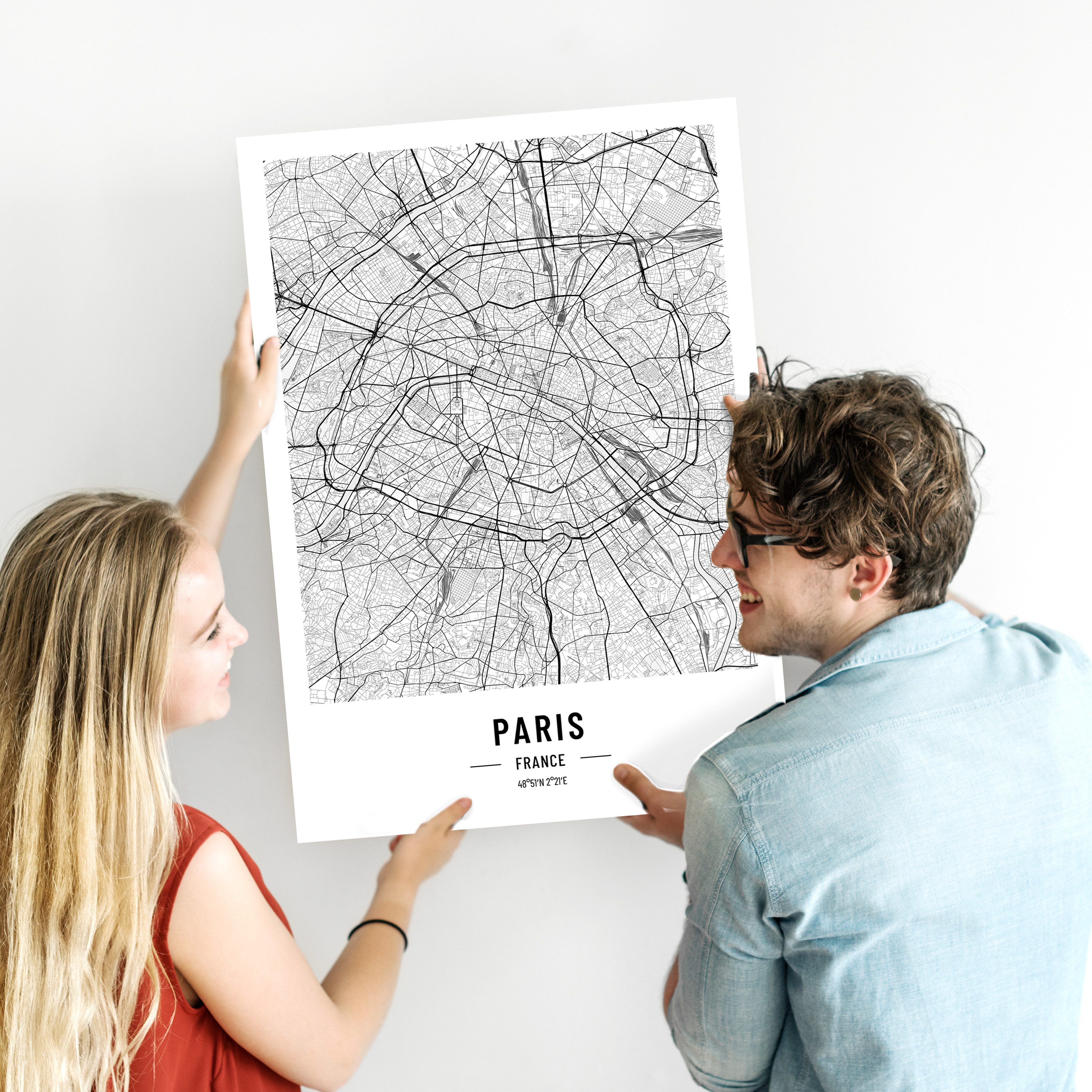 JUNOMI Poster Paris Stadtposter, elegantes Wohnzimmer günstig online kaufen