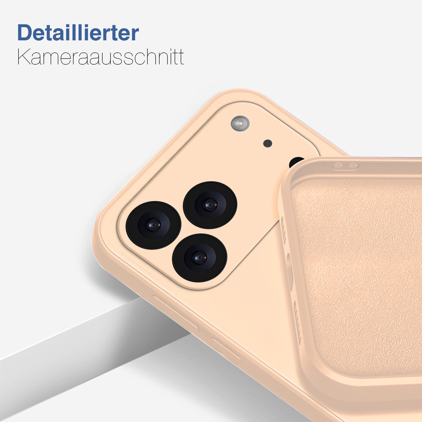Tec-Expert Handyhülle SoftGrip Cover Hülle für Apple iPhone 17 Pro, Handy Case Bumper integrierter Kameraschutz flexibel