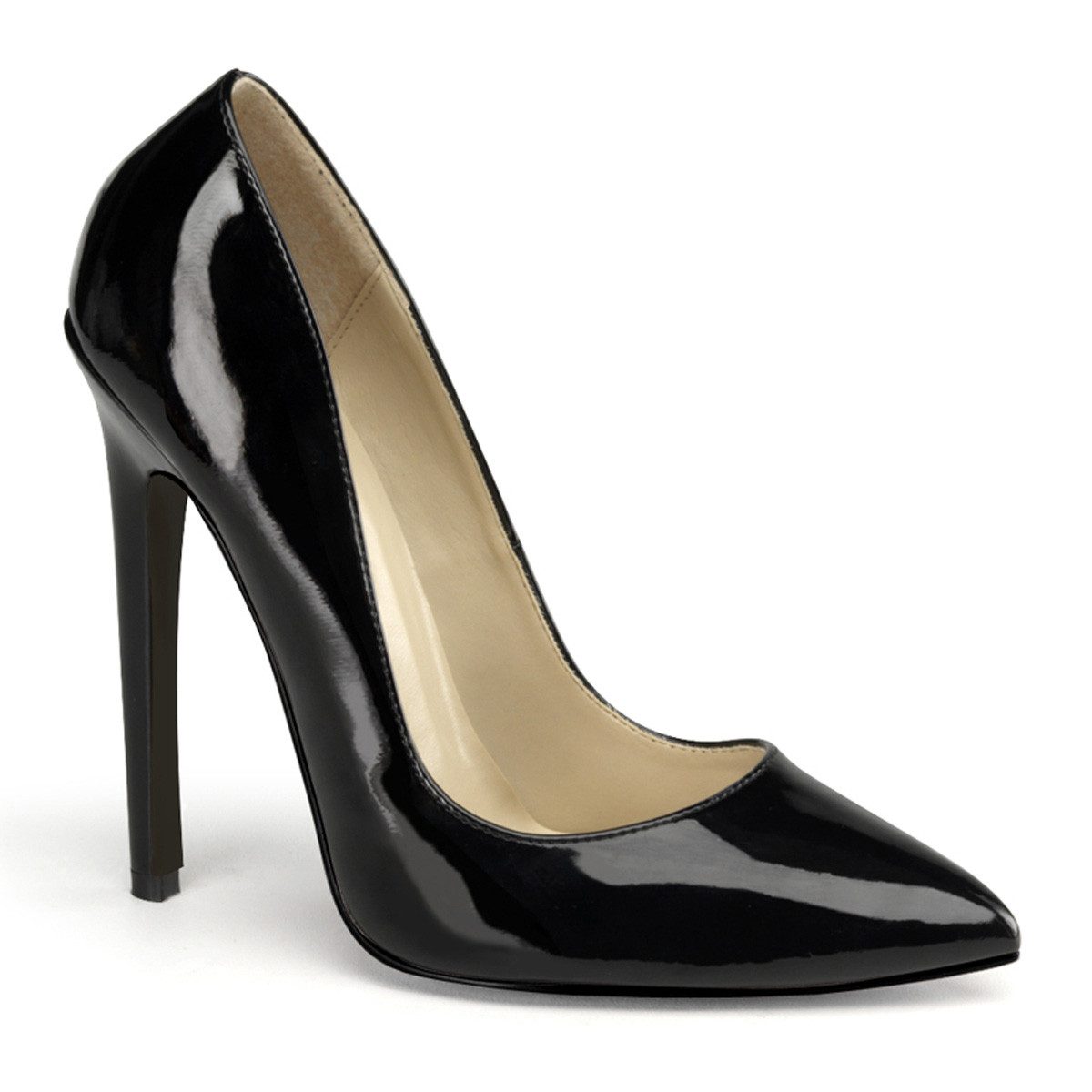 Sale SEXY-20 Pleaser Stilettoabsatz High-Heels Damen Pumps schwarz Lac High-Heel-Stiefel