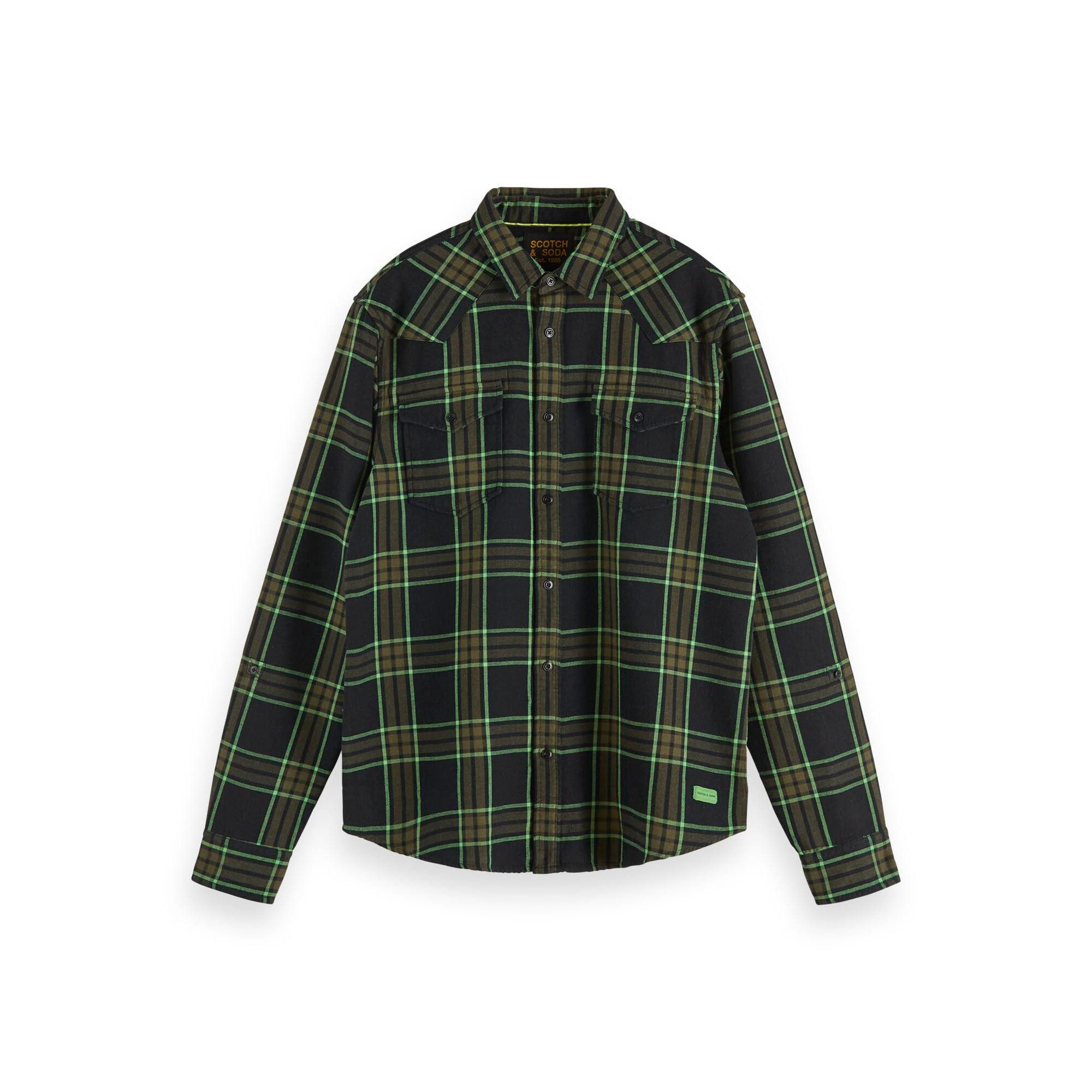 Kurzarmhemd Scotch & Soda Herren Langarmhemd Western Shirt 152189