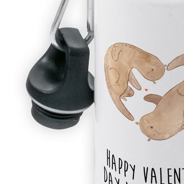 Mr. & Mrs. Panda Trinkflasche Otter Valentine - Weiß - Geschenk, Mädchen, Trinkflasche, Ehefrau, Ki, Leicht zu öffnen