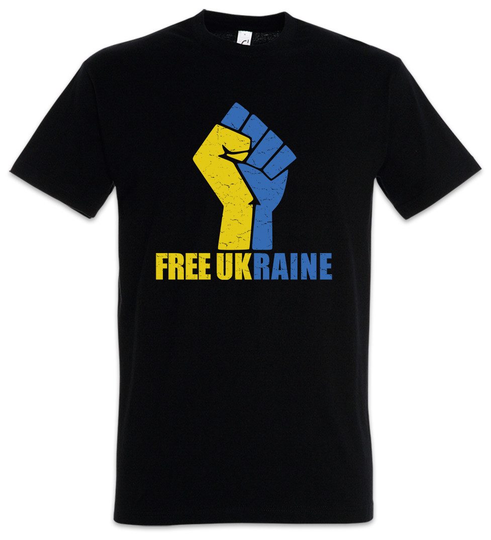 Urban Backwoods Print-Shirt Free Ukraine Fist Herren T-Shirt Against War Widerstand Fahne Faust (1-tlg) Gegen Krieg Frieden Peace