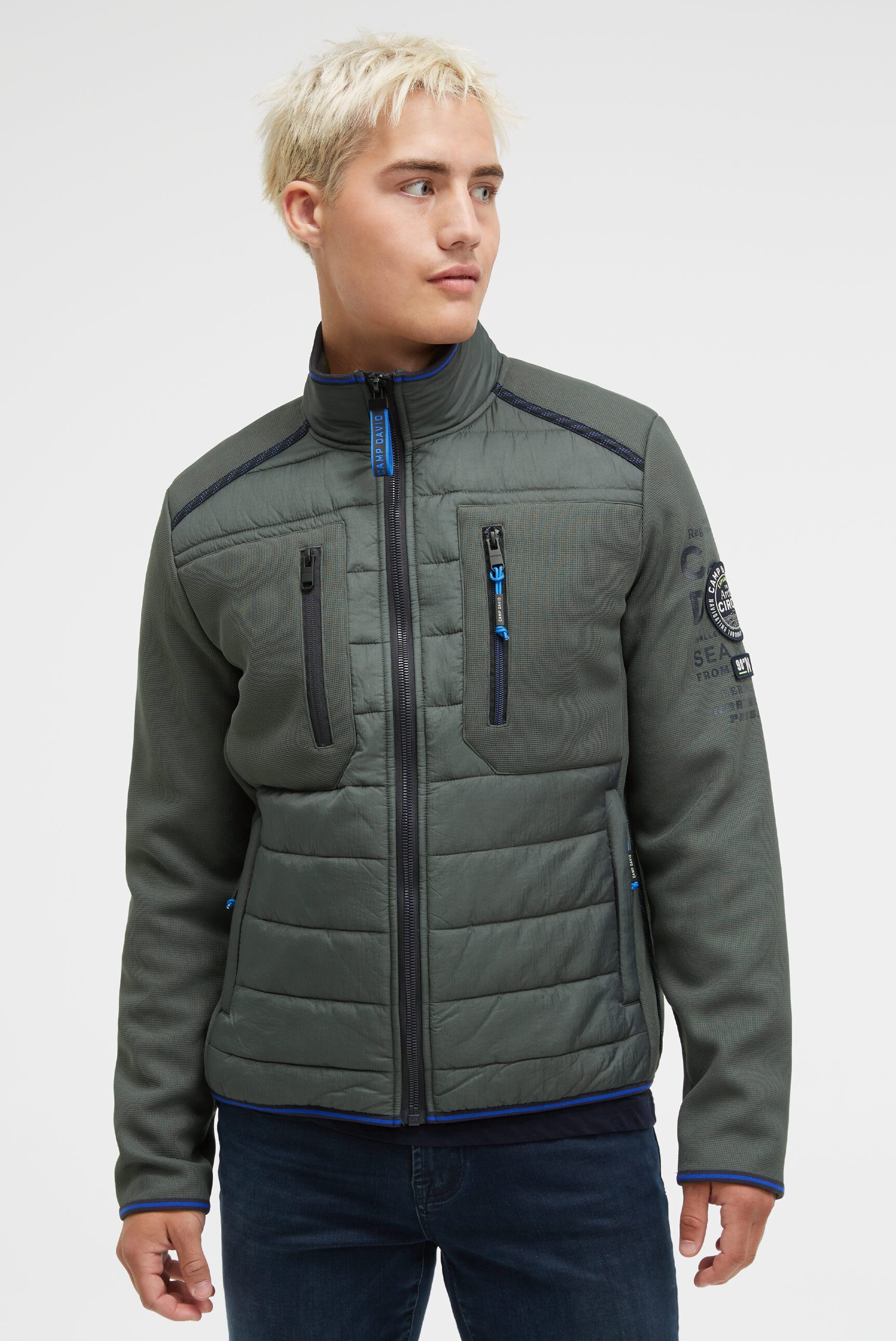 CAMP DAVID Fleecejacke mit Brusttaschen