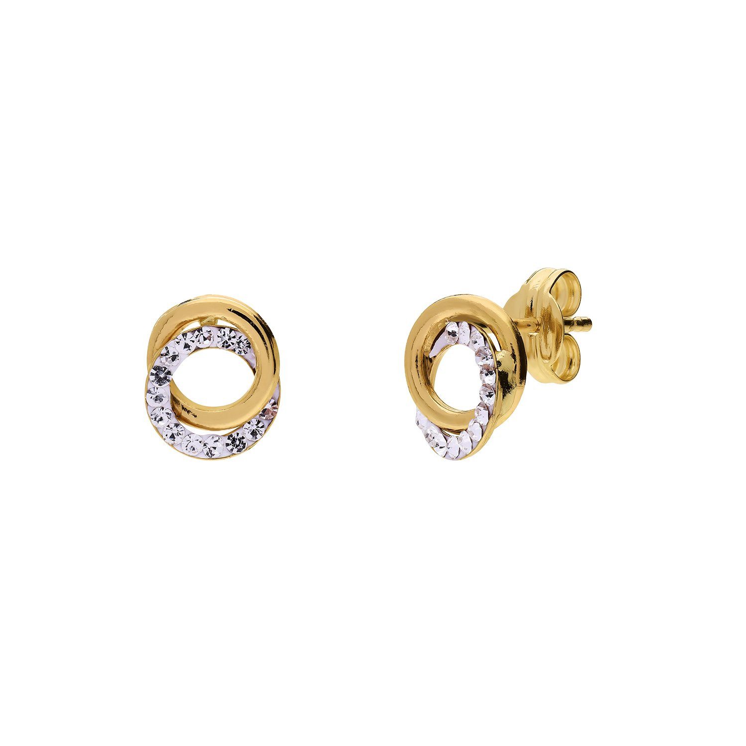 LUCARDI Paar Ohrstecker Ohrring - 585 Gold - Gold - Kristall - Damen