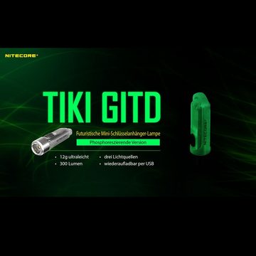 Nitecore LED Taschenlampe TIKI GITD Schlüsselbundlampe 300 Lumen