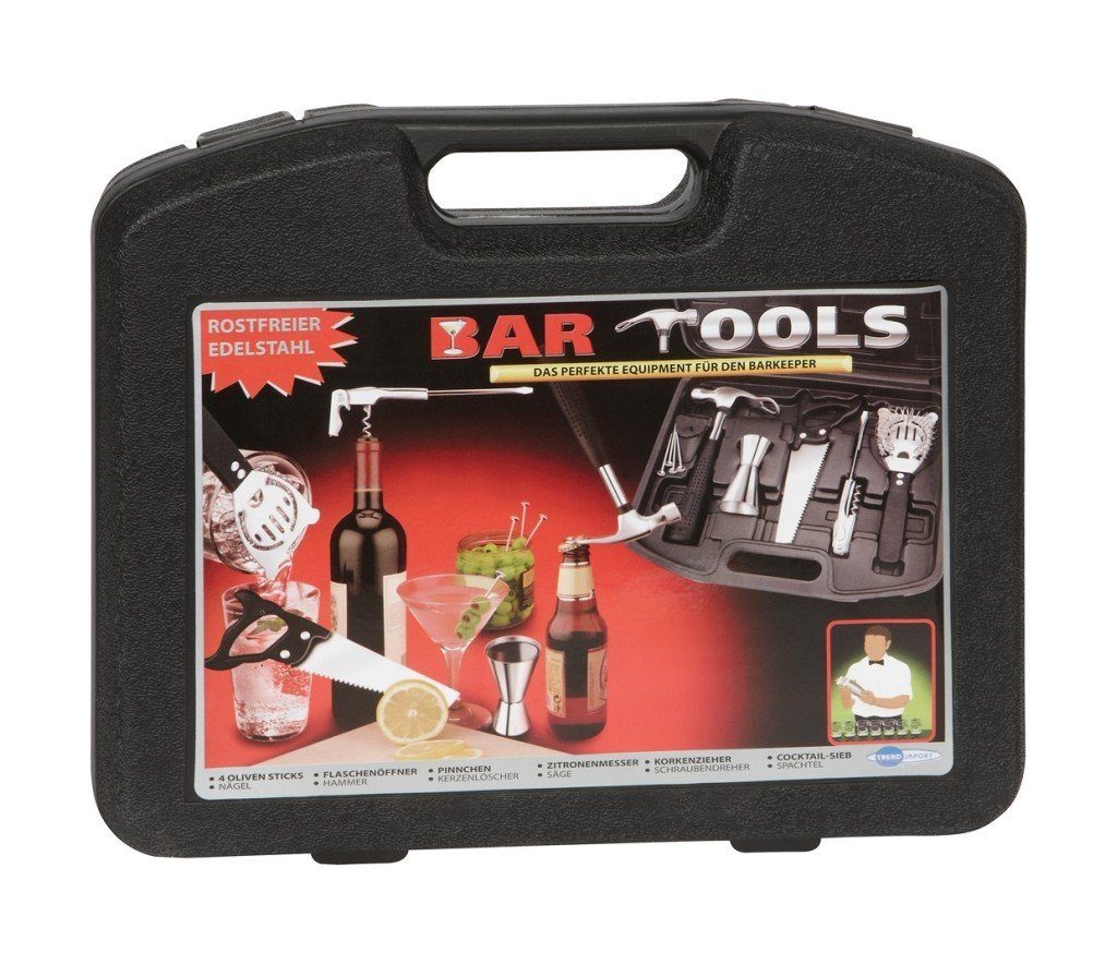 Markenwarenshop-Style Cocktail-Set Bar Tools im Werkzeugkoffer - Bar Set - Cocktail Set, (9 teiliges Bar-Set)
