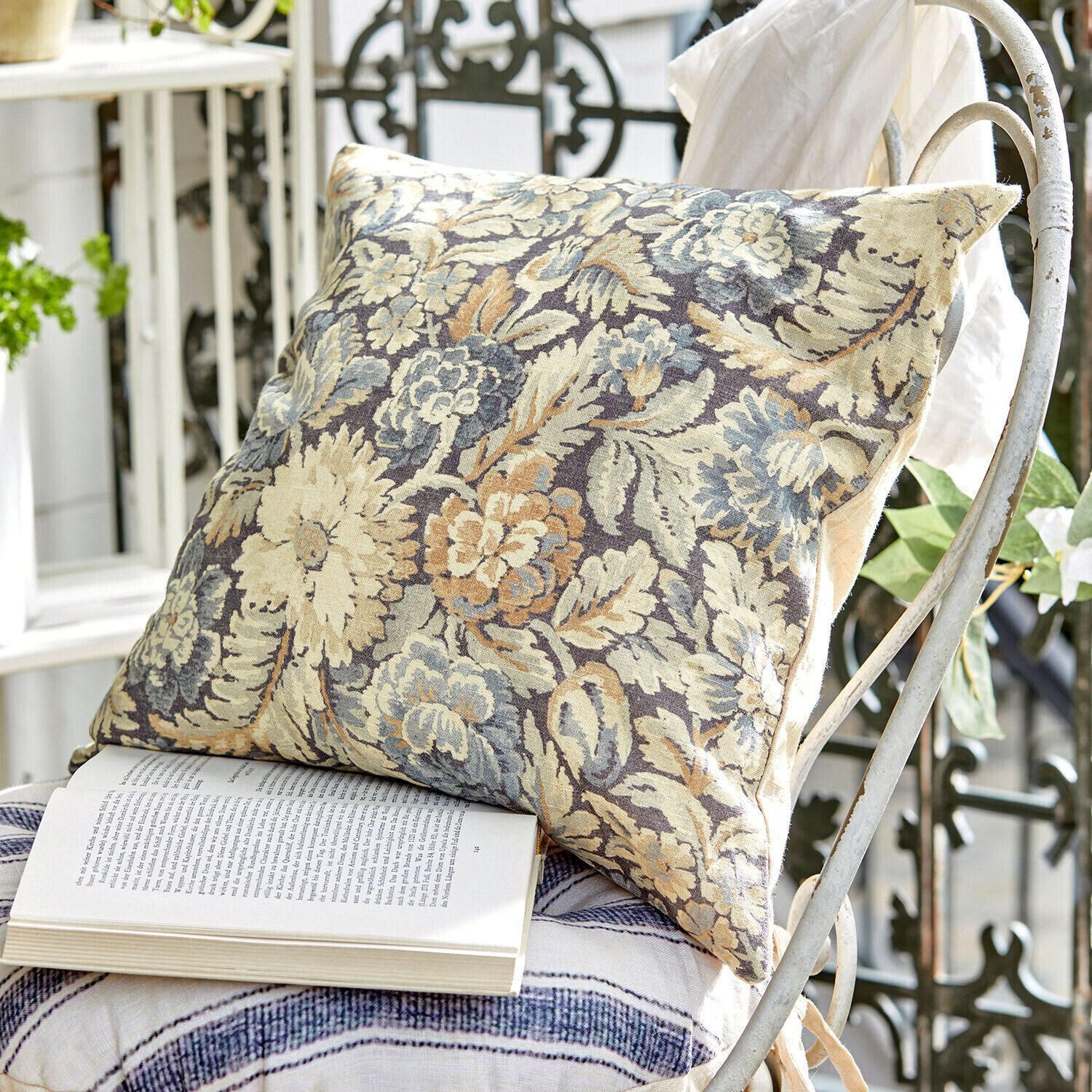 Mirabeau Kissenhülle Kissenhülle Lumielle blau/beige günstig online kaufen