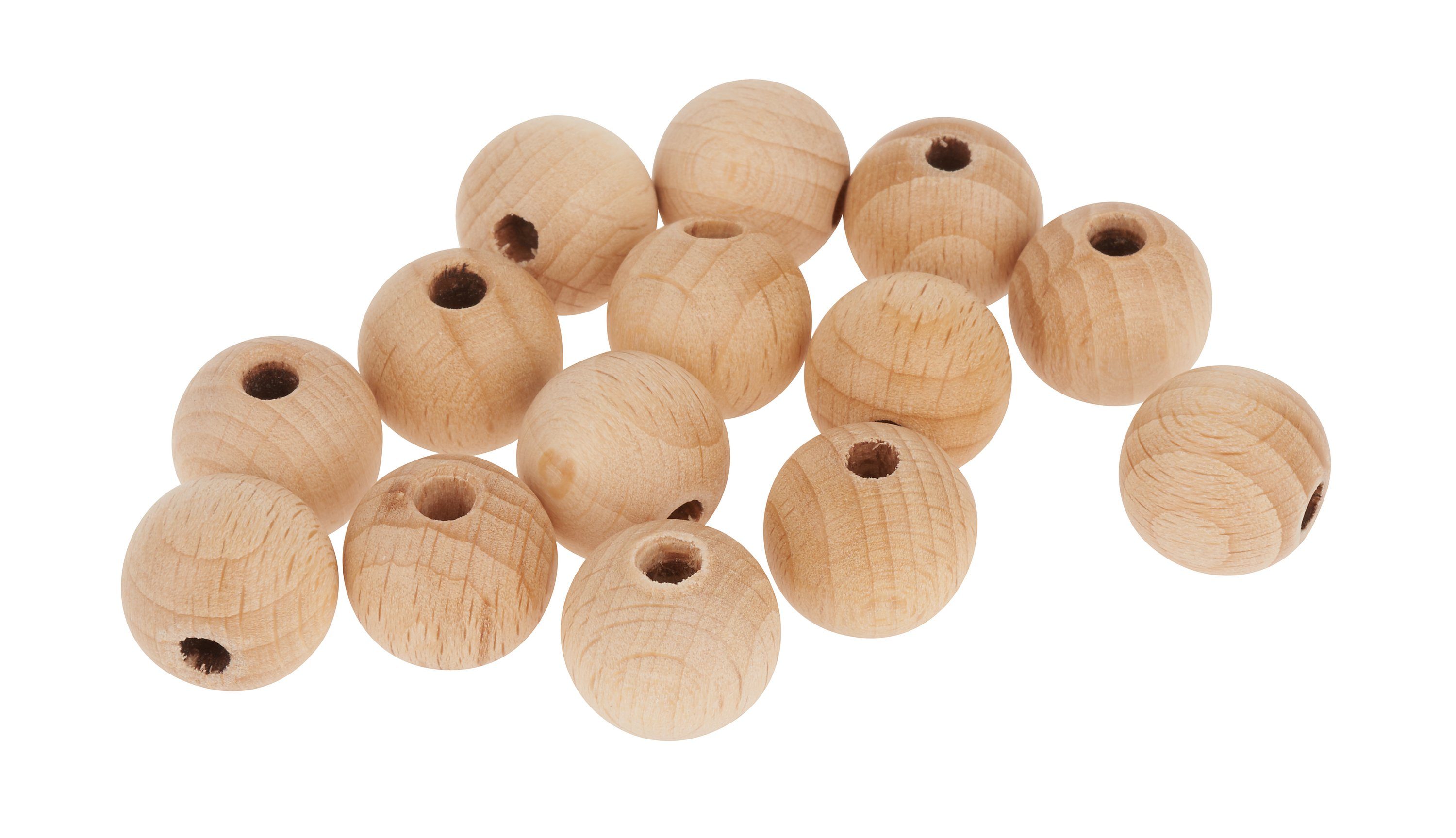 Bastelperlen Holzkugeln mit Loch