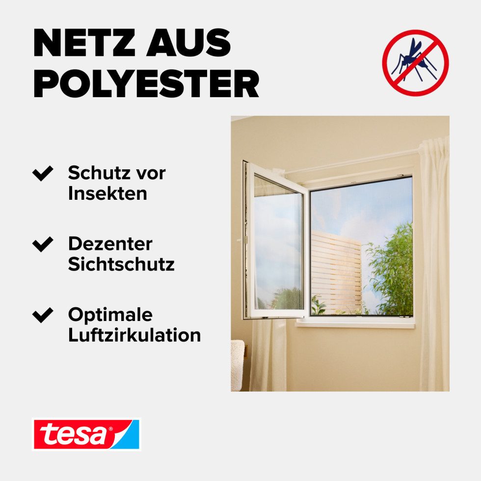 tesa Fliegengitter-Gewebe tesa Fliegengitter STANDARD 150 x 180 cm weiß