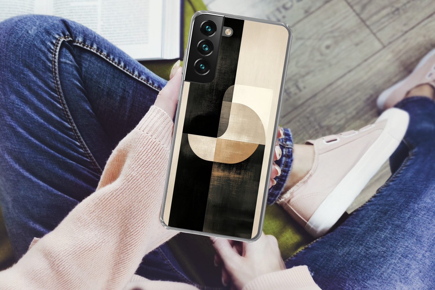 MuchoWow Handyhülle für Samsung Galaxy S22 Plus Modern - Quadratisch - Formen, Phone Case, Silikon, Schutzhülle Dünn