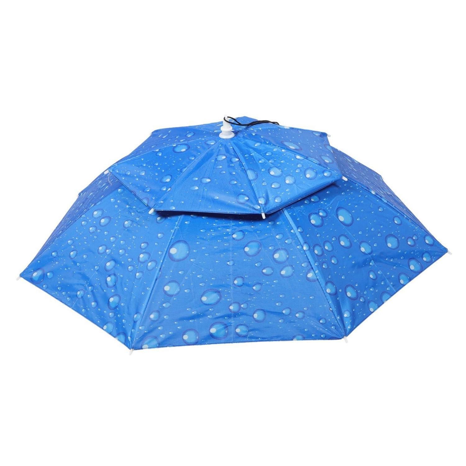 LuxusKollektion Angelschirm Regenschirm Hut Blau 80x50cm